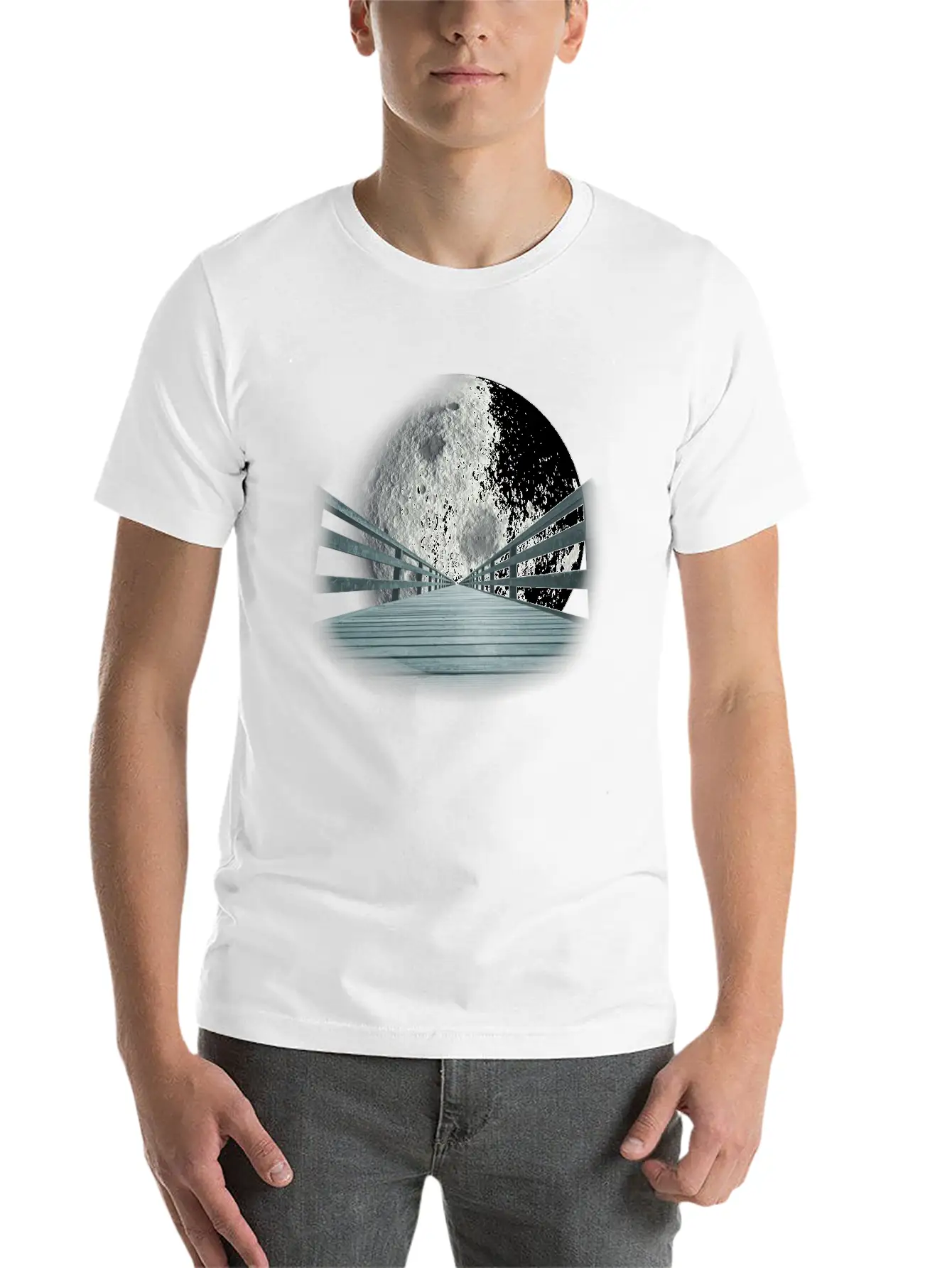 A Bridge To The Moon Stylish Everyday T-Shirt – Unisex Basic Cotton Tee