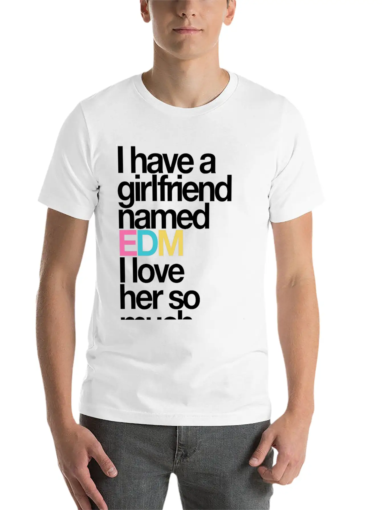 A Girlfriend Named EDM Simple Everyday Graphic Tee – Lightweight Summer Wear