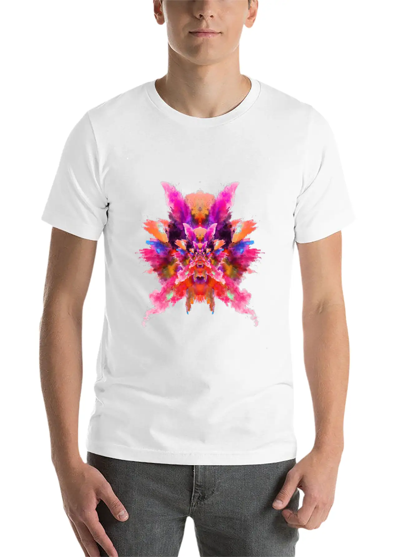 Abstract Test Colors Stylish Everyday T-Shirt – Unisex Basic Cotton Tee