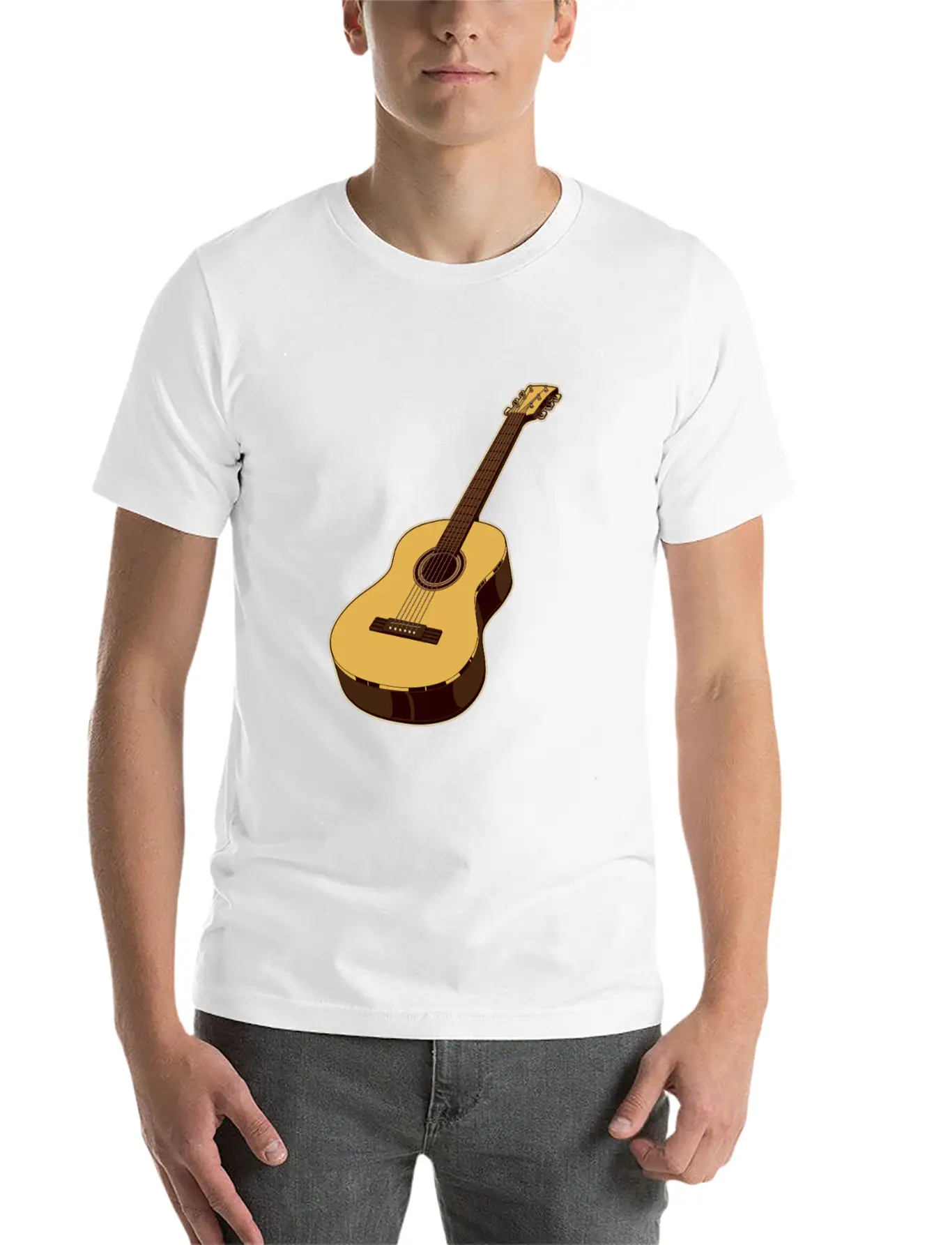Acoustic Guitar Basic Graphic T-Shirt – Daily Comfort In Soft Cotton