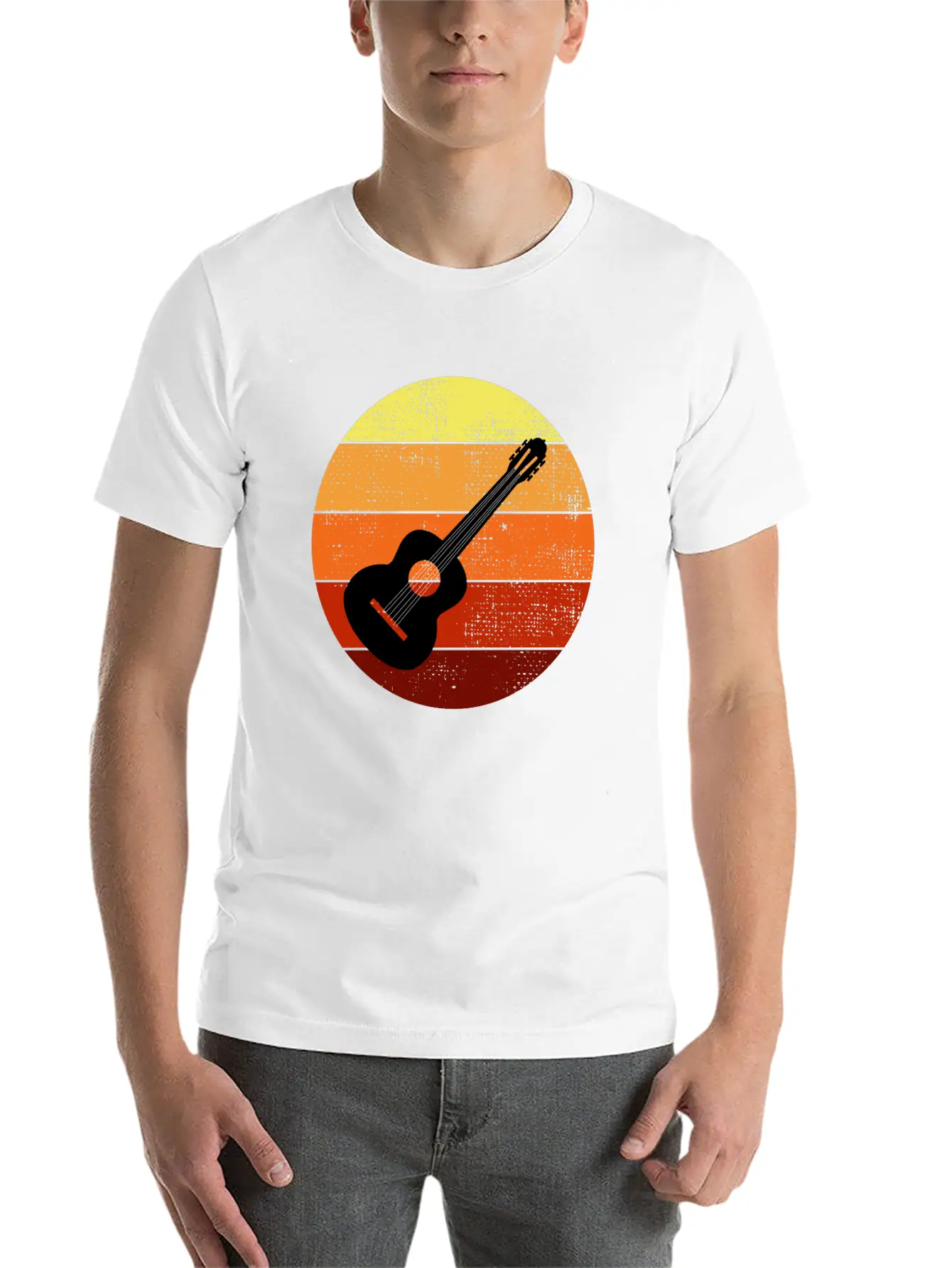 Acoustic Guitar Player Music Musician Guitarist Unisex Casual T-Shirt – Clean Design For Daily Comfort