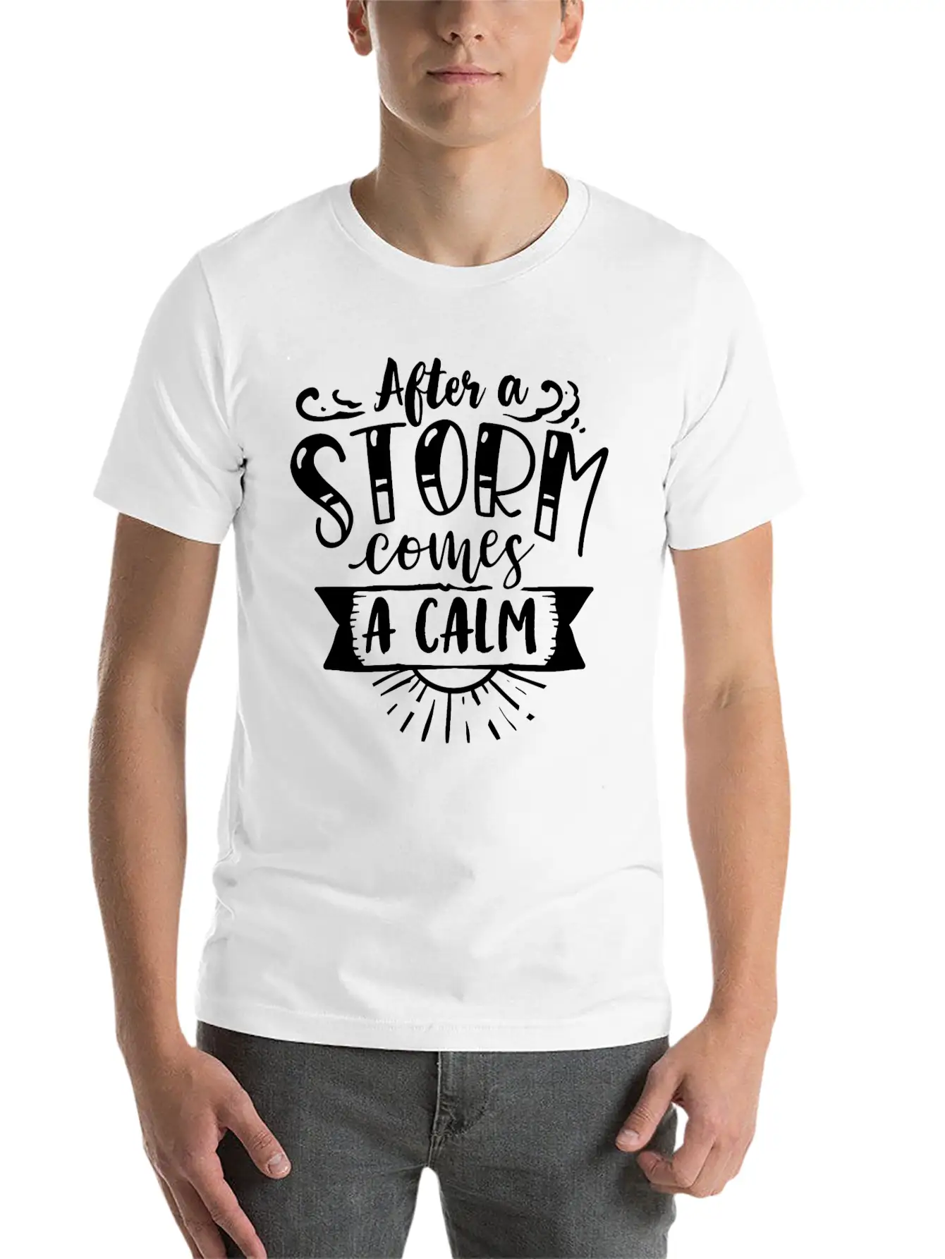 After A Storm Comes A Calm Stylish Everyday T-Shirt – Unisex Basic Cotton Tee