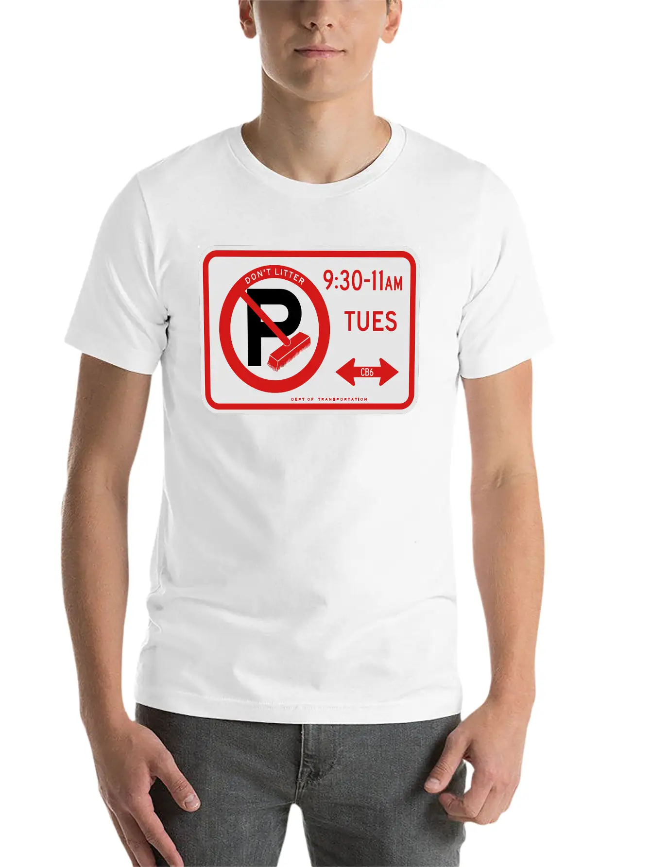 Alternate Side Parking Sign Stylish Everyday T-Shirt – Unisex Basic Cotton Tee