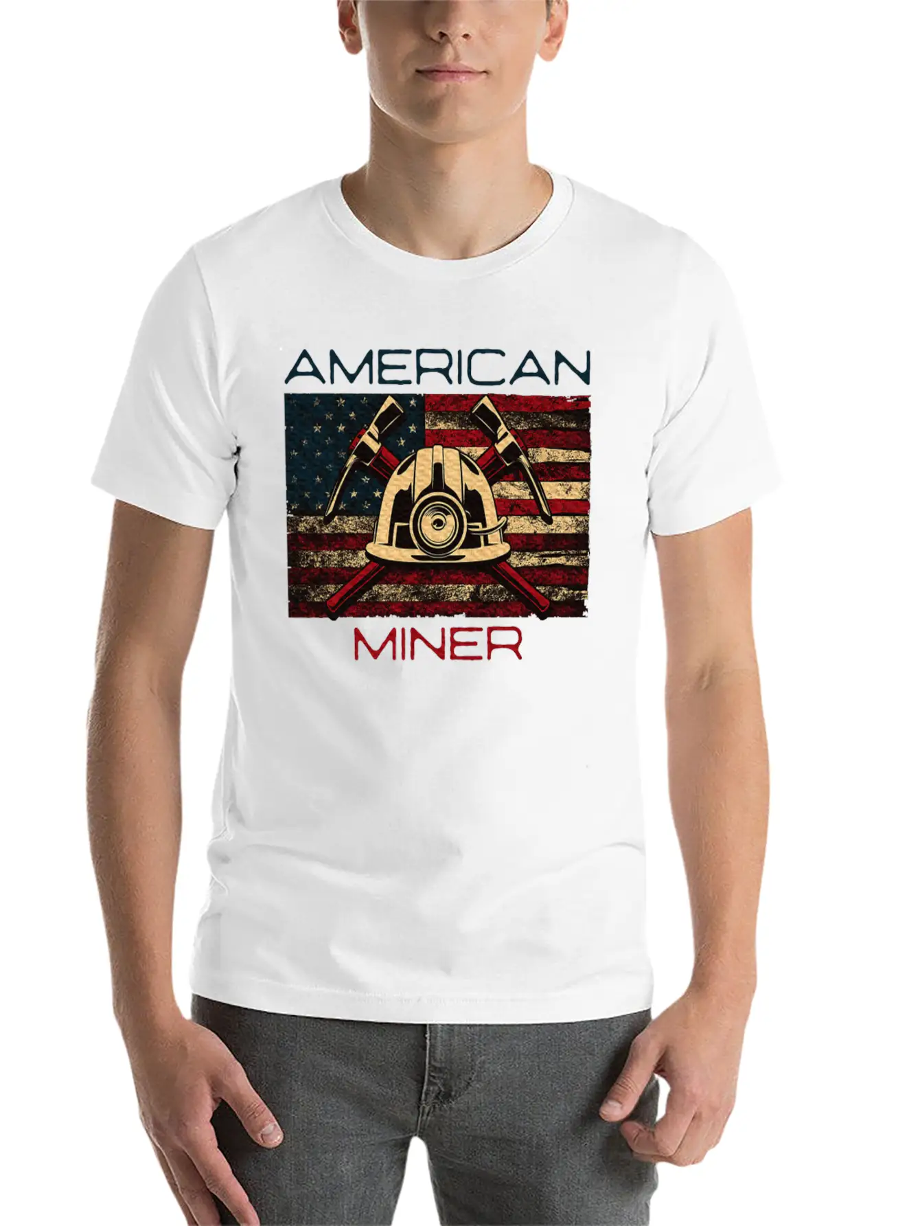 American Miner Patriot Gold Mining Stylish Everyday T-Shirt – Unisex Basic Cotton Tee