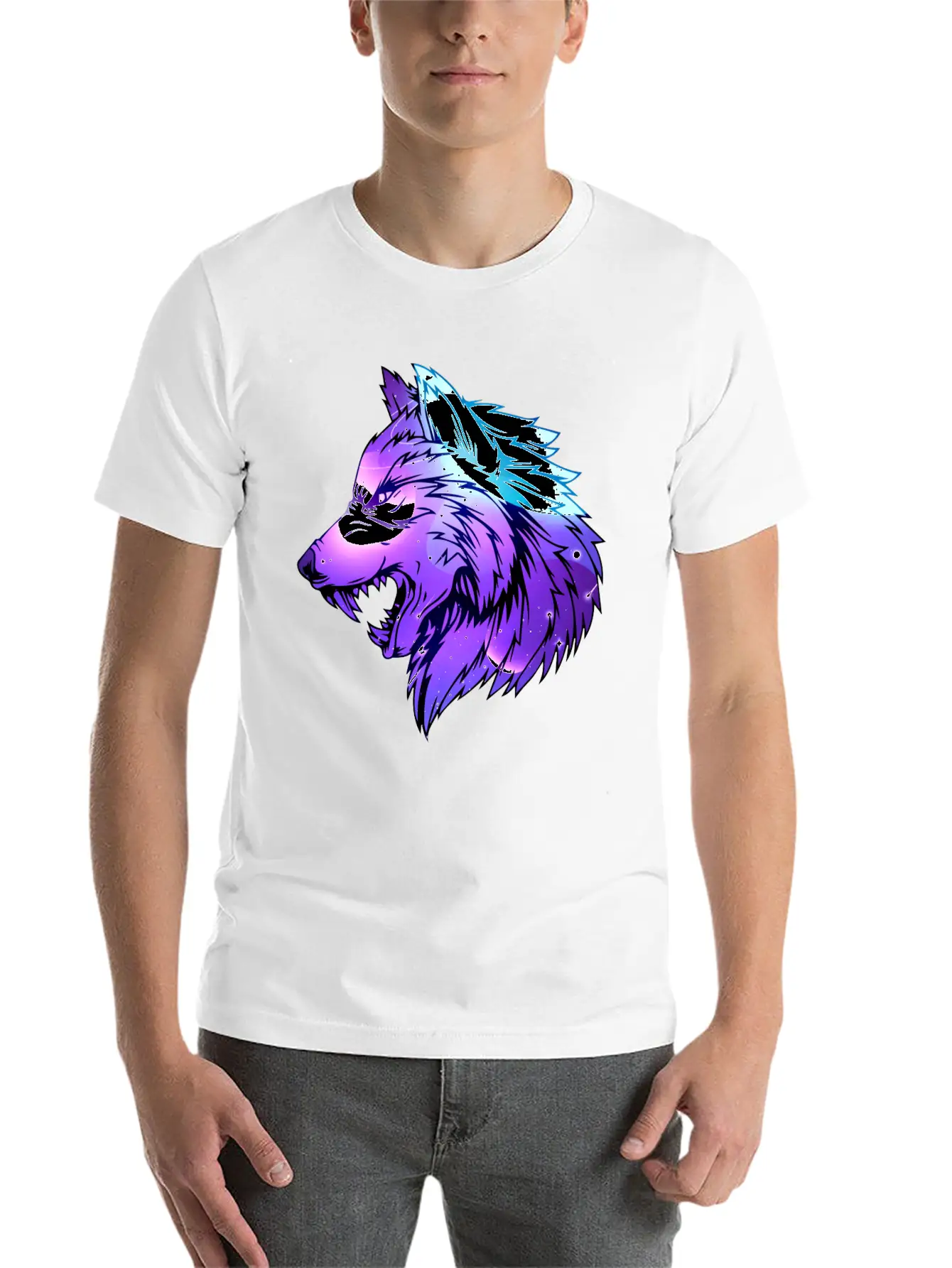 Angry Mars Wolf Stylish Everyday T-Shirt – Unisex Basic Cotton Tee