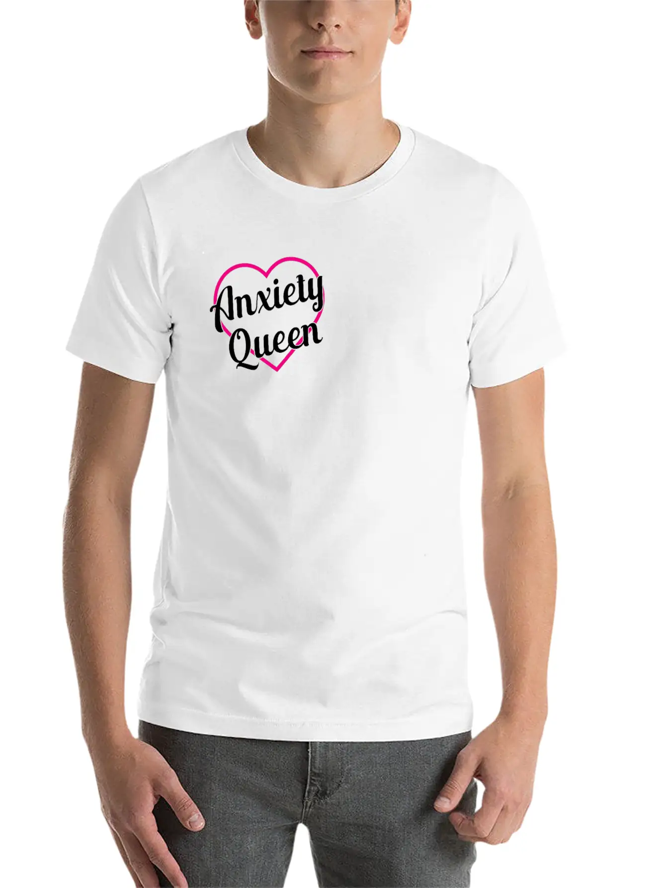 Anxiety Queen Classic Crew Neck Graphic Tee – Everyday Minimal Look