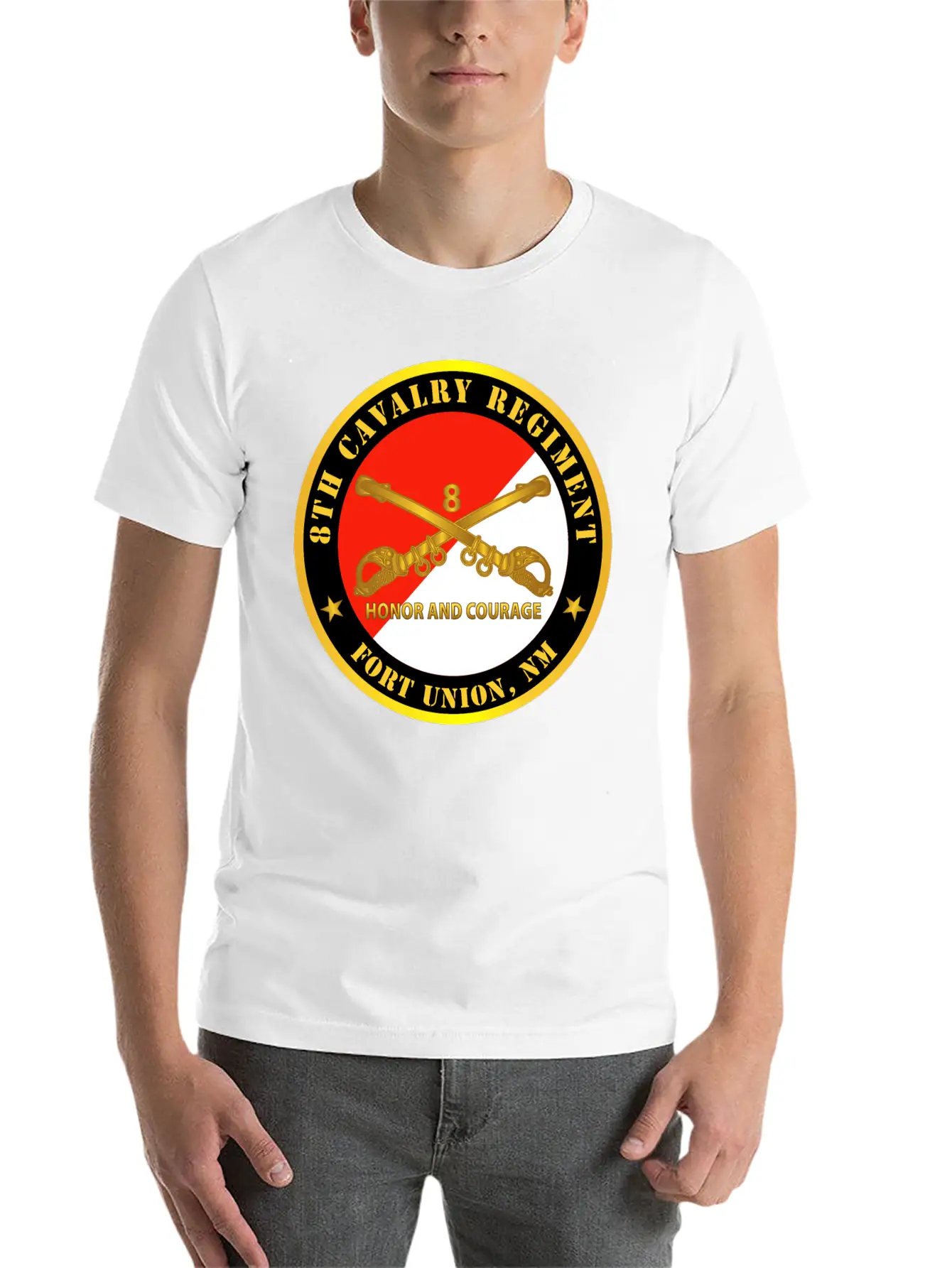 Army - 8th Cavalry Regiment Fort Union NM Stylish Everyday T-Shirt – Unisex Basic Cotton Tee