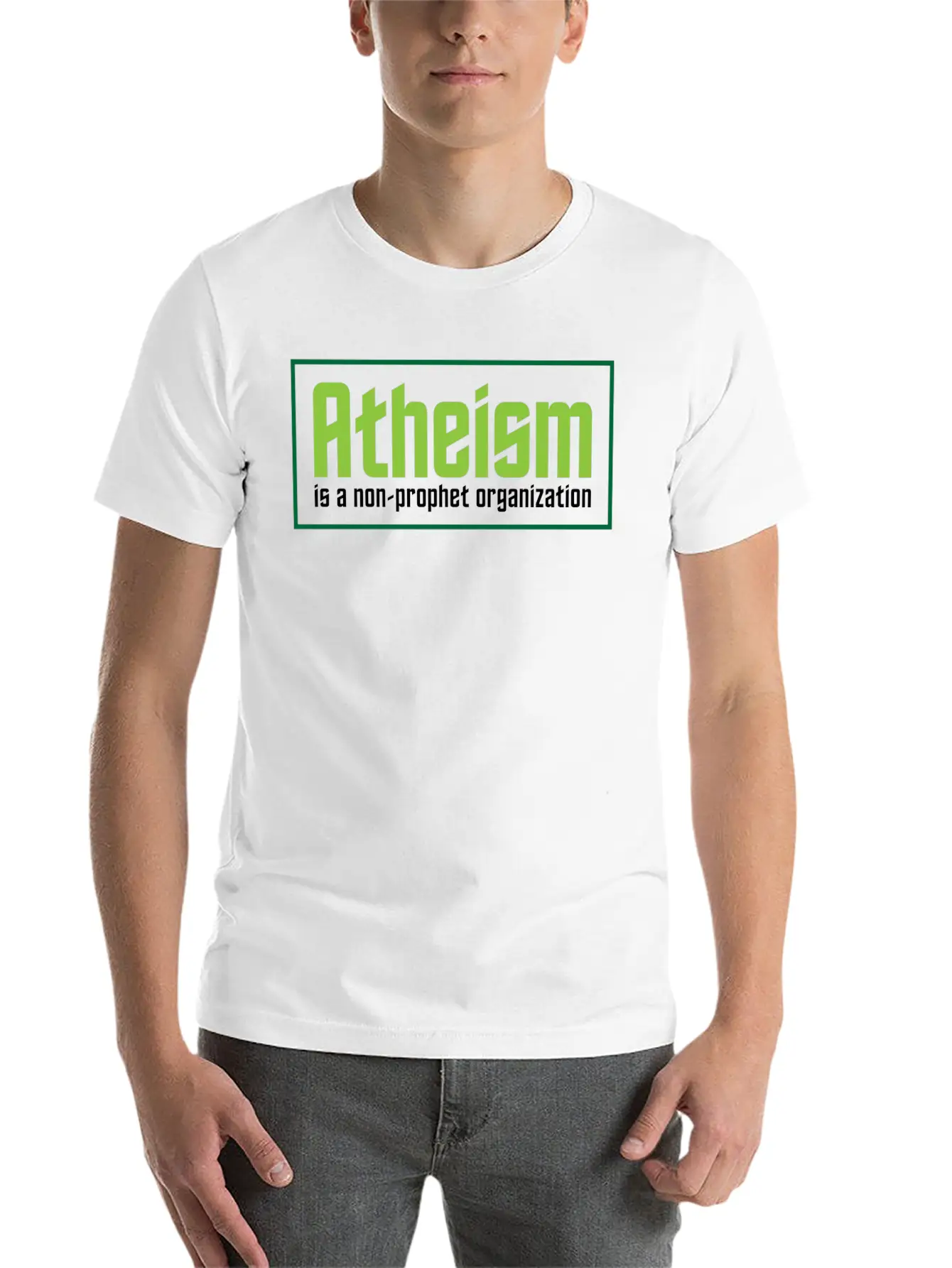 Atheism: A Non-prophet Organization Unisex Casual T-Shirt – Clean Design For Daily Comfort
