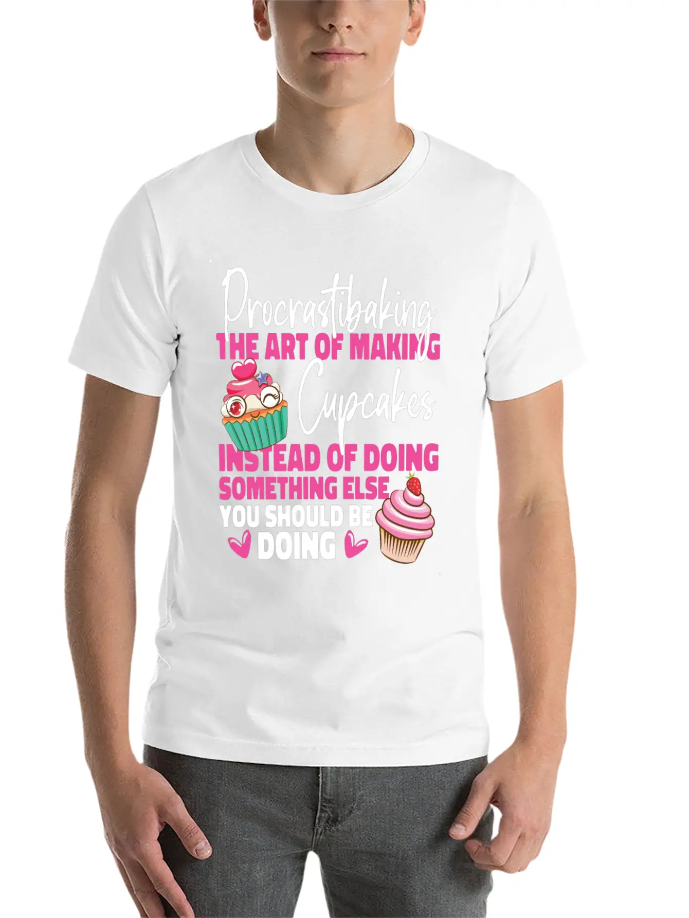 Bake Baking Cupcake Unisex Casual T-Shirt – Clean Design For Daily Comfort