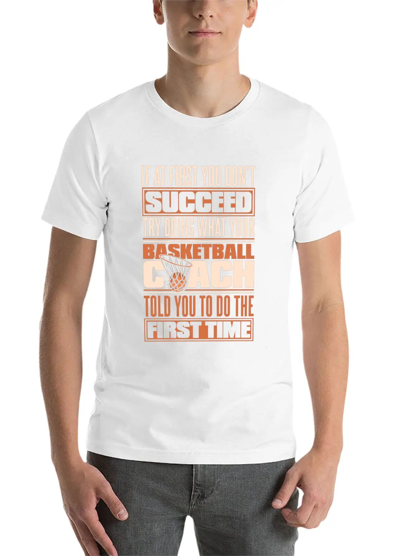 Basketball Coach Lightweight Cotton T-Shirt – Daily Comfort Graphic Shirt