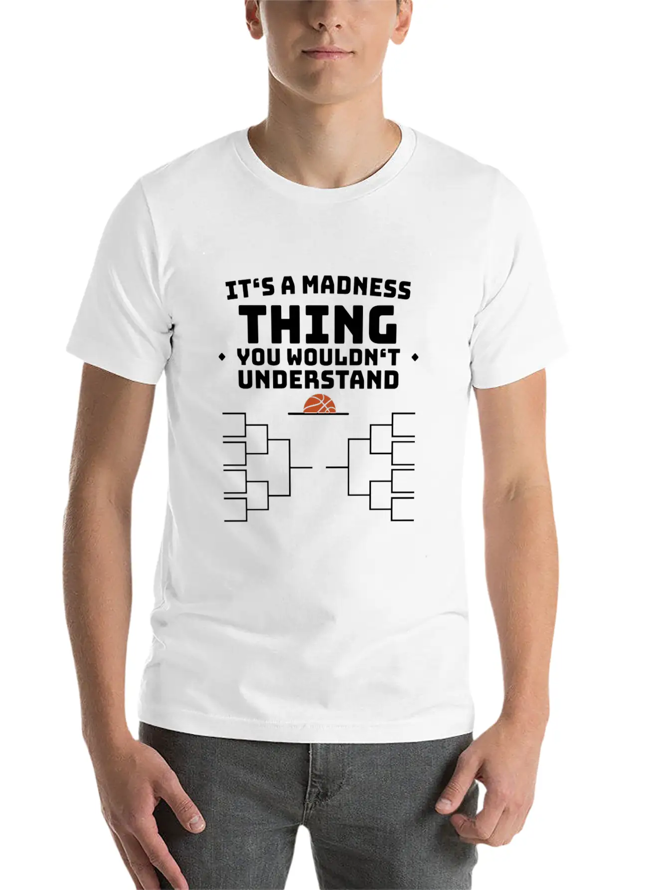 Basketball March Tournament Bracket College Gift Stylish Everyday T-Shirt – Unisex Basic Cotton Tee