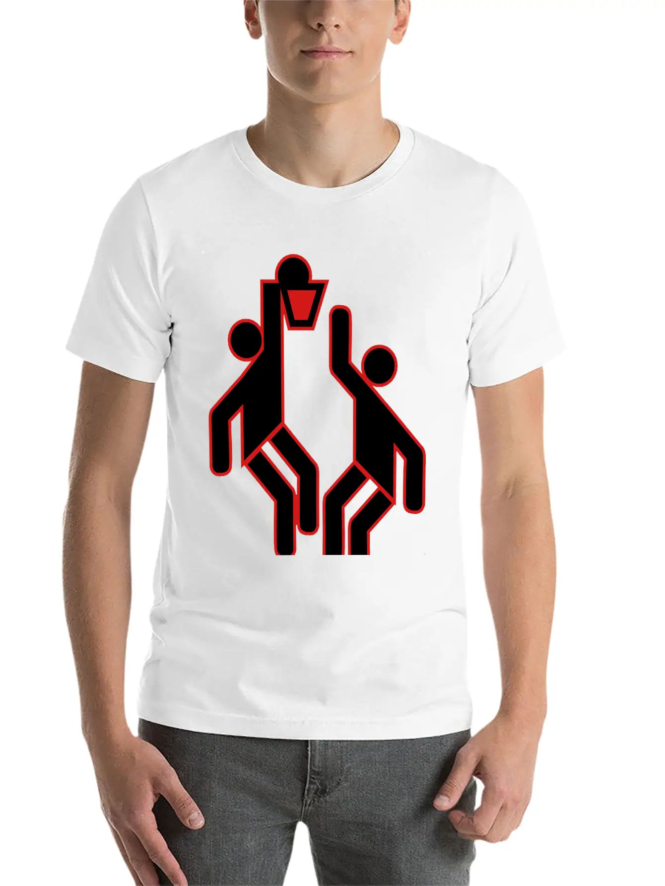 Basketball Pictograph Stylish Everyday T-Shirt – Unisex Basic Cotton Tee