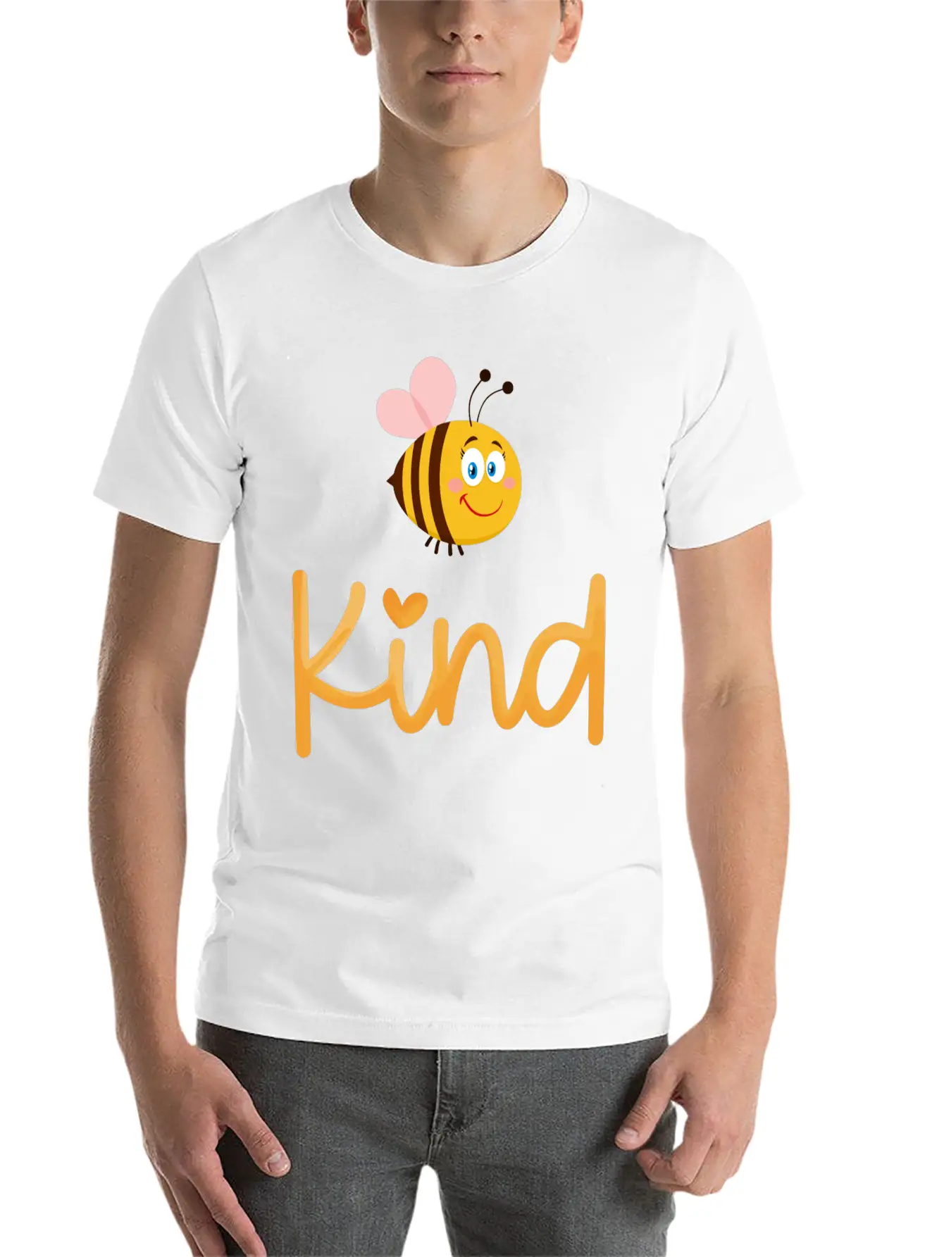 Be Kind - Bee Kind Stylish Everyday T-Shirt – Unisex Basic Cotton Tee