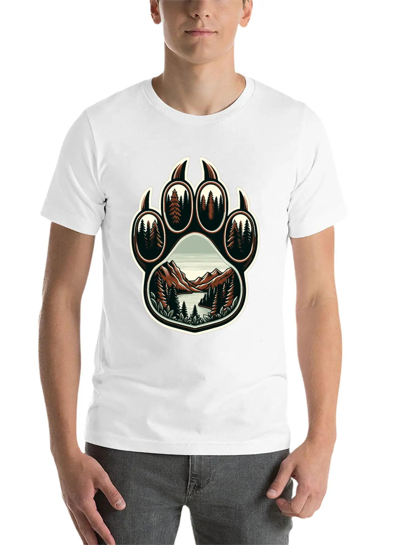 Bear Paw Mountain River Mountain River Stylish Everyday T-Shirt – Unisex Basic Cotton Tee