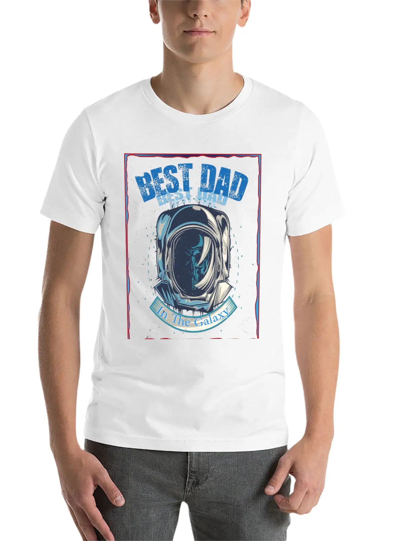 Best Dad In The Galaxy Stylish Everyday T-Shirt – Unisex Basic Cotton Tee