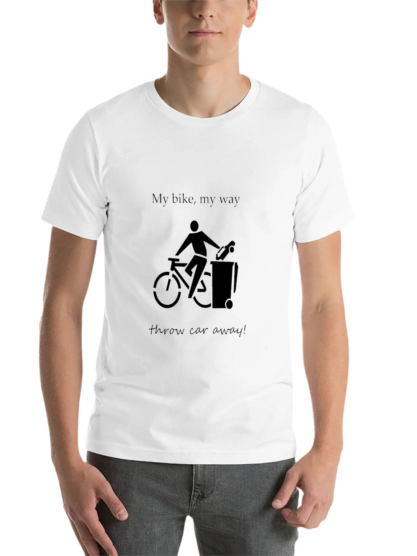 Bike T Shirt Throw Car Away Basic Graphic T-Shirt – Daily Comfort In Soft Cotton