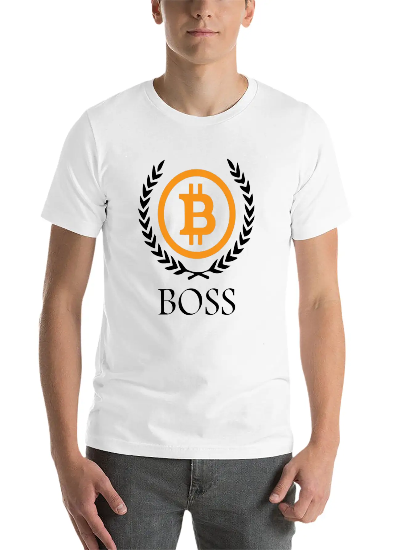 Bitcoin Boss Bitcoin Cryptocurrency Ethereum Stylish Everyday T-Shirt – Unisex Basic Cotton Tee