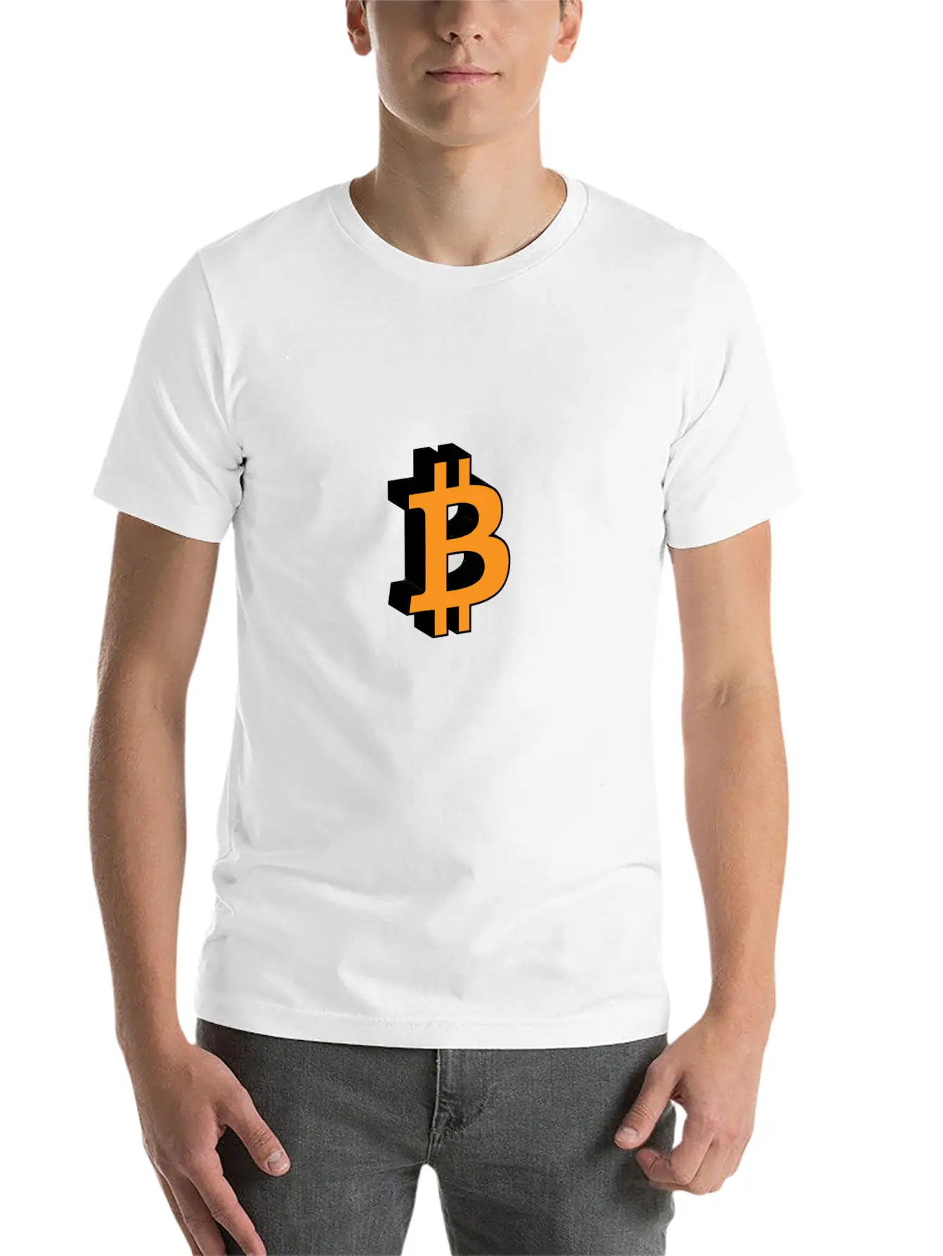 Bitcoin Logo Symbol Cryptocurrency Crypto Coin Stylish Everyday T-Shirt – Unisex Basic Cotton Tee