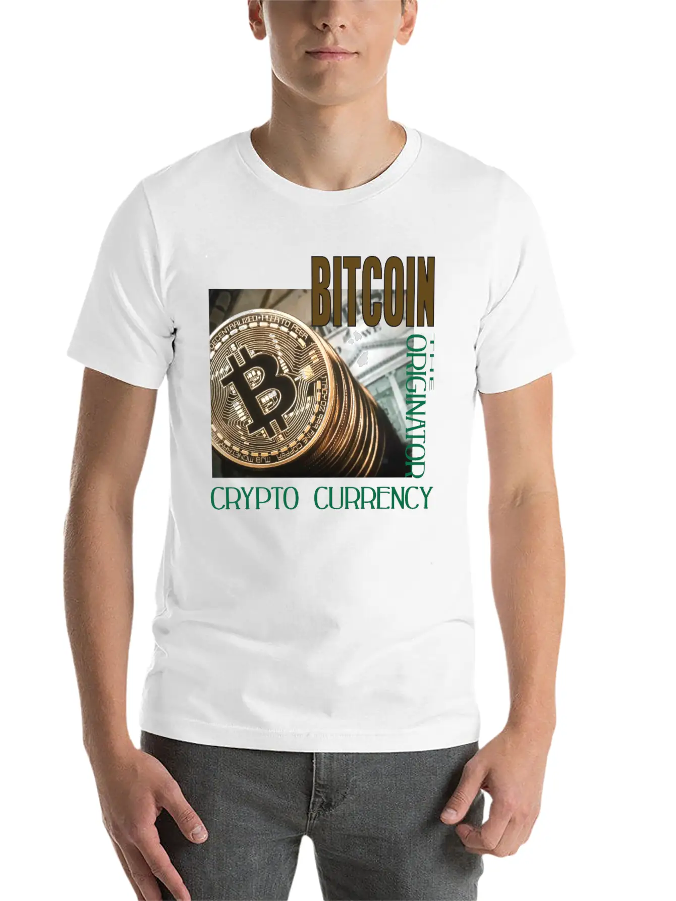 BITCOIN The Originator Unisex Cotton Tee – Relaxed Fit For Any Occasion