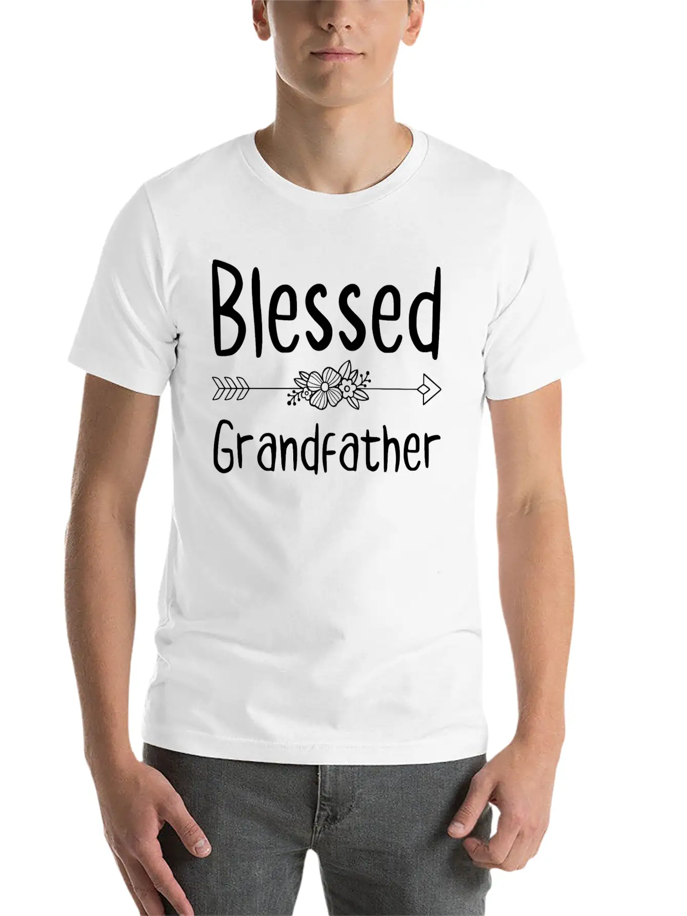 Blessed Grandfather Unisex Cotton Tee – Relaxed Fit For Any Occasion