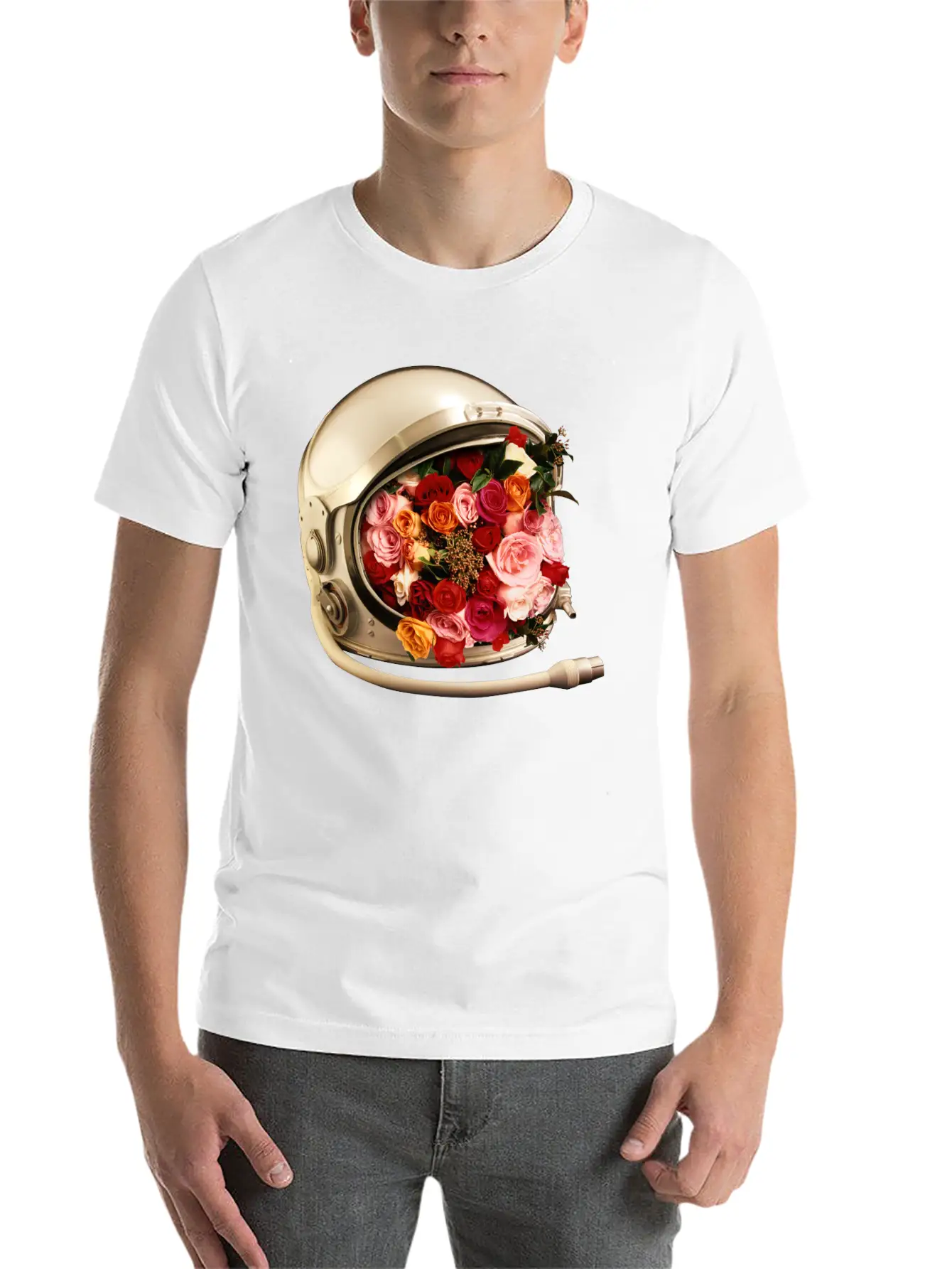 Bloom In Helmet Basic Graphic T-Shirt – Daily Comfort In Soft Cotton