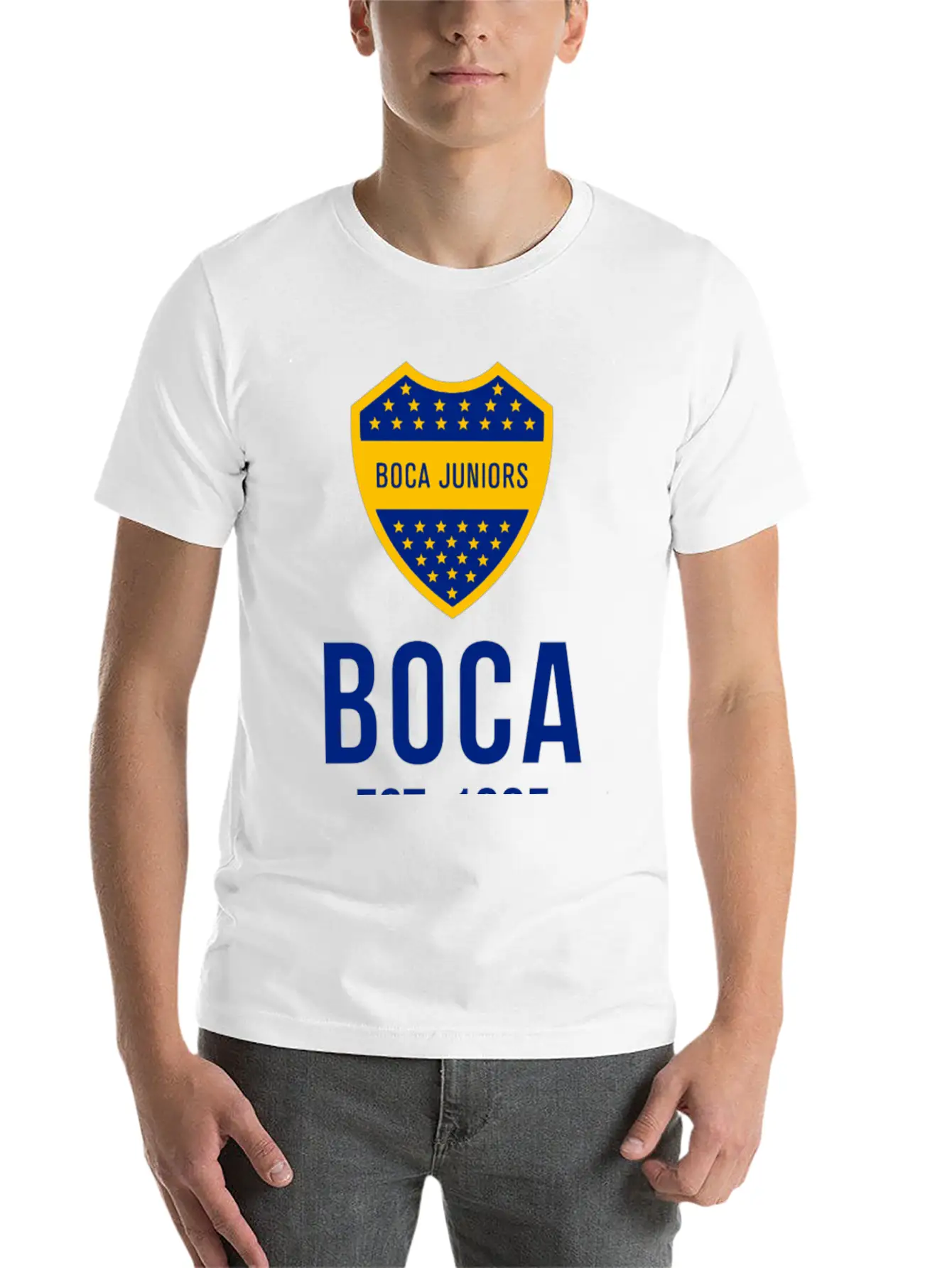 Boca Juniors Blue Stylish Everyday T-Shirt – Unisex Basic Cotton Tee