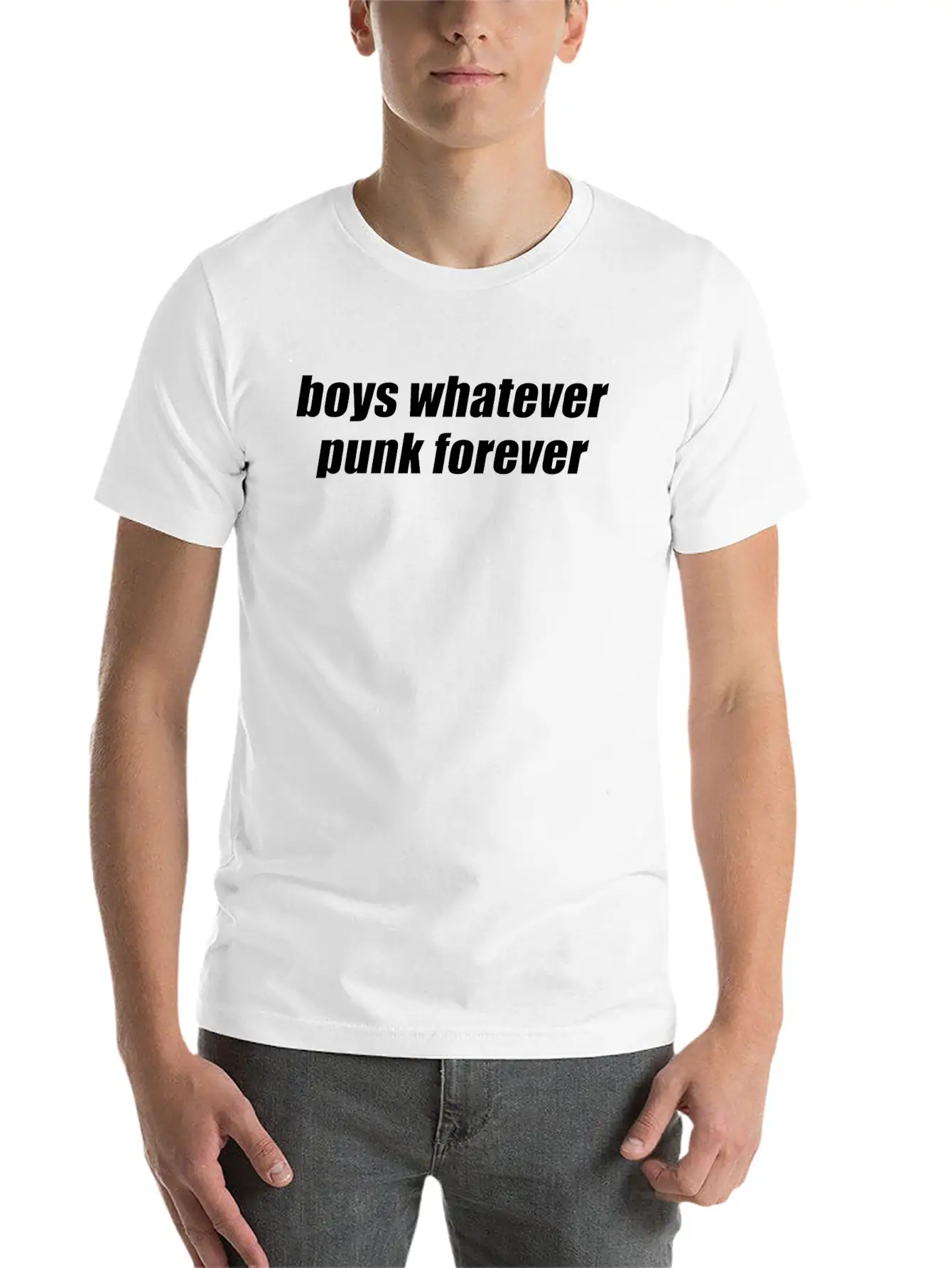 Boys Whatever, Punk Forever Basic Graphic T-Shirt – Daily Comfort In Soft Cotton