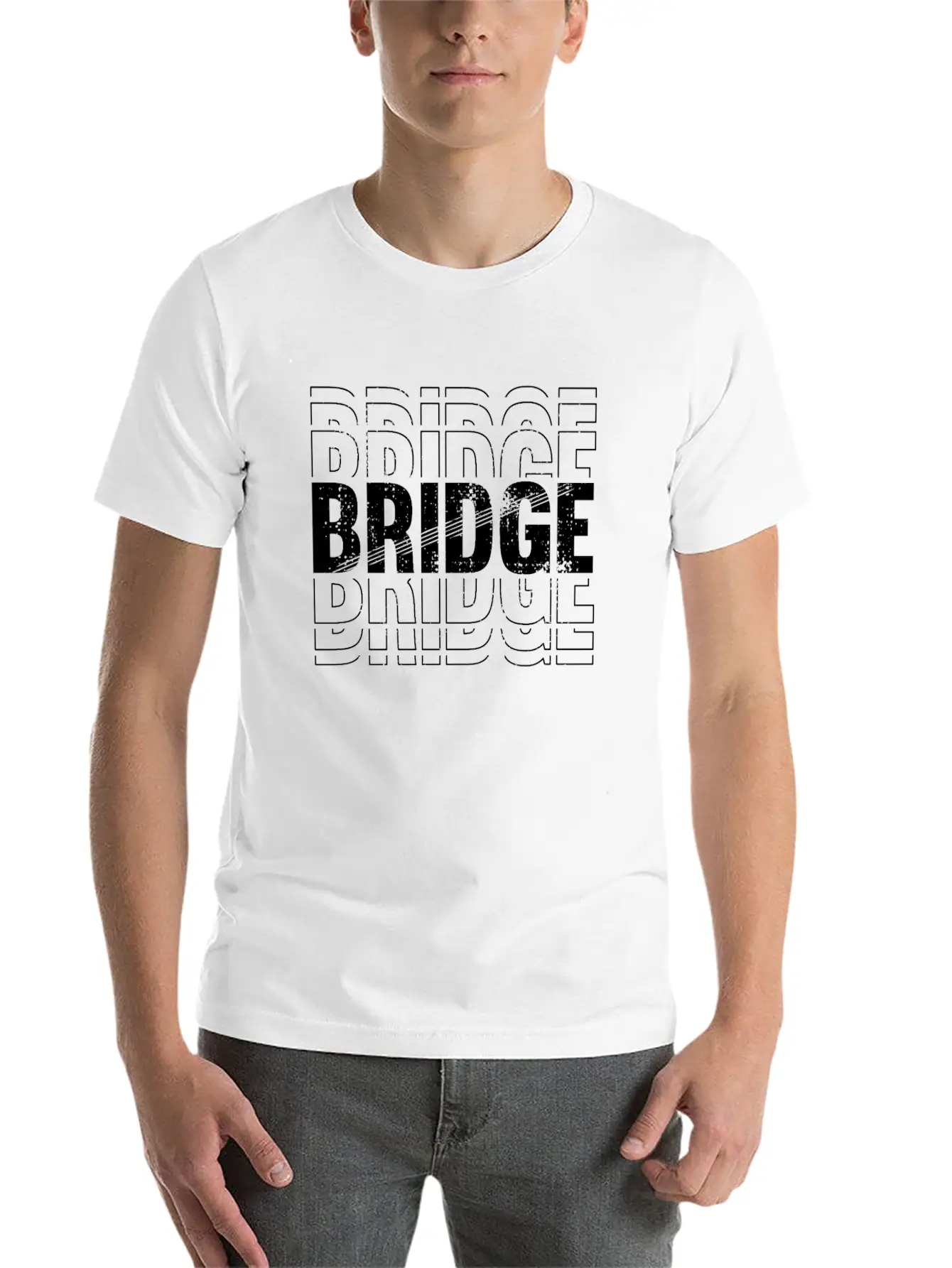 Bridge Player Bridge Card Game Design Stylish Everyday T-Shirt – Unisex Basic Cotton Tee