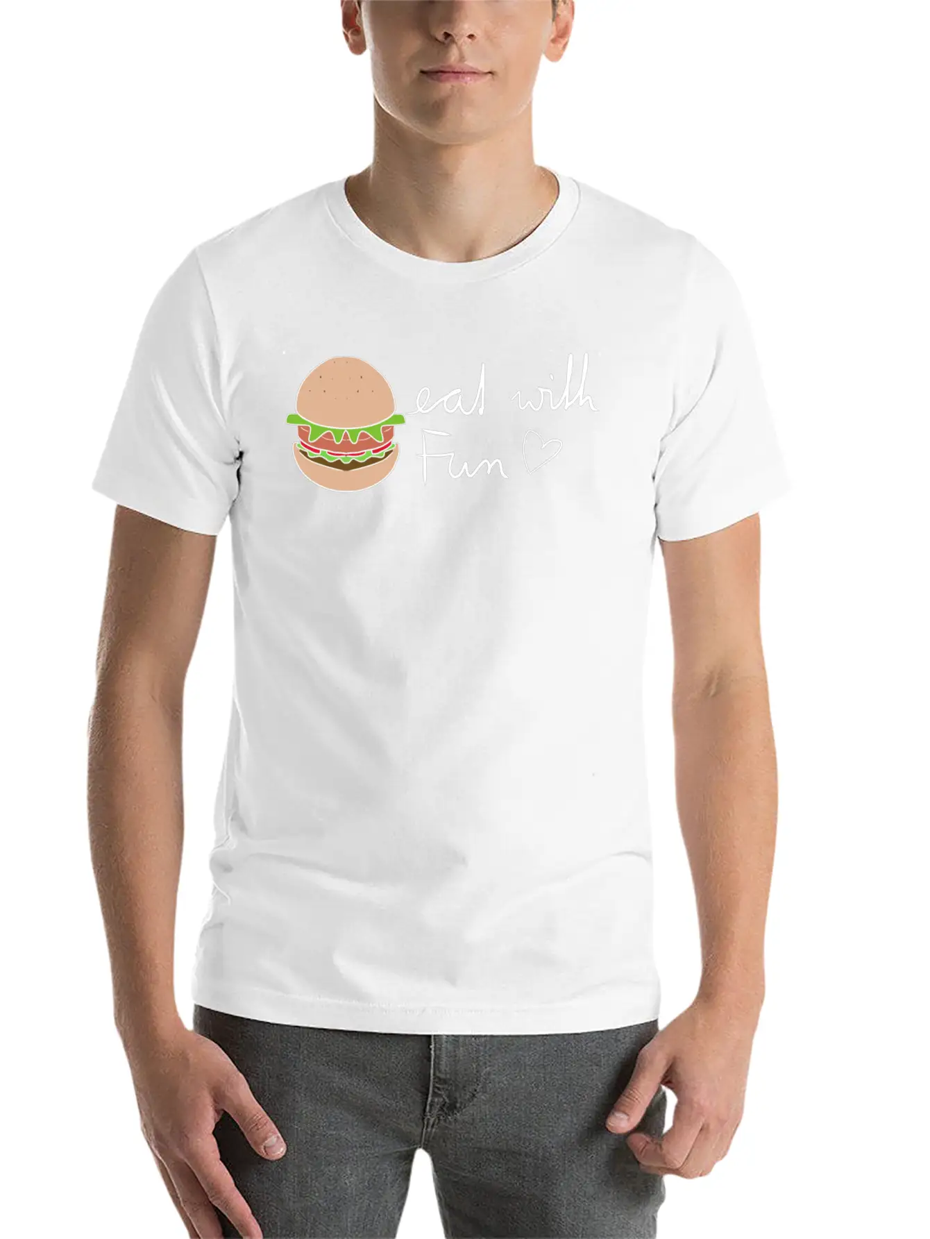 Burger Food Joy Stylish Everyday T-Shirt – Unisex Basic Cotton Tee