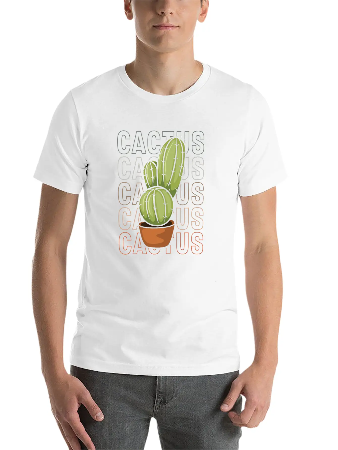 Cacti Desert Flowerpot Relaxed Everyday Tee – Lightweight And Durable Cotton