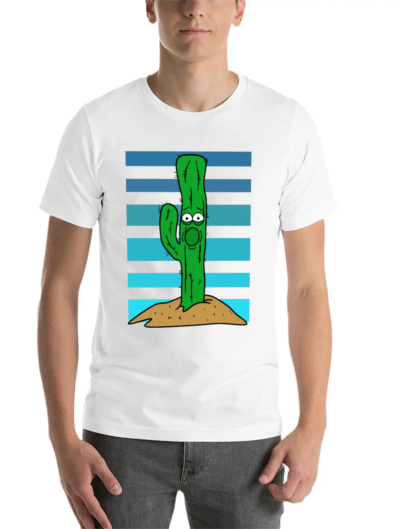 CACTUS SUNSET Stylish Everyday T-Shirt – Unisex Basic Cotton Tee