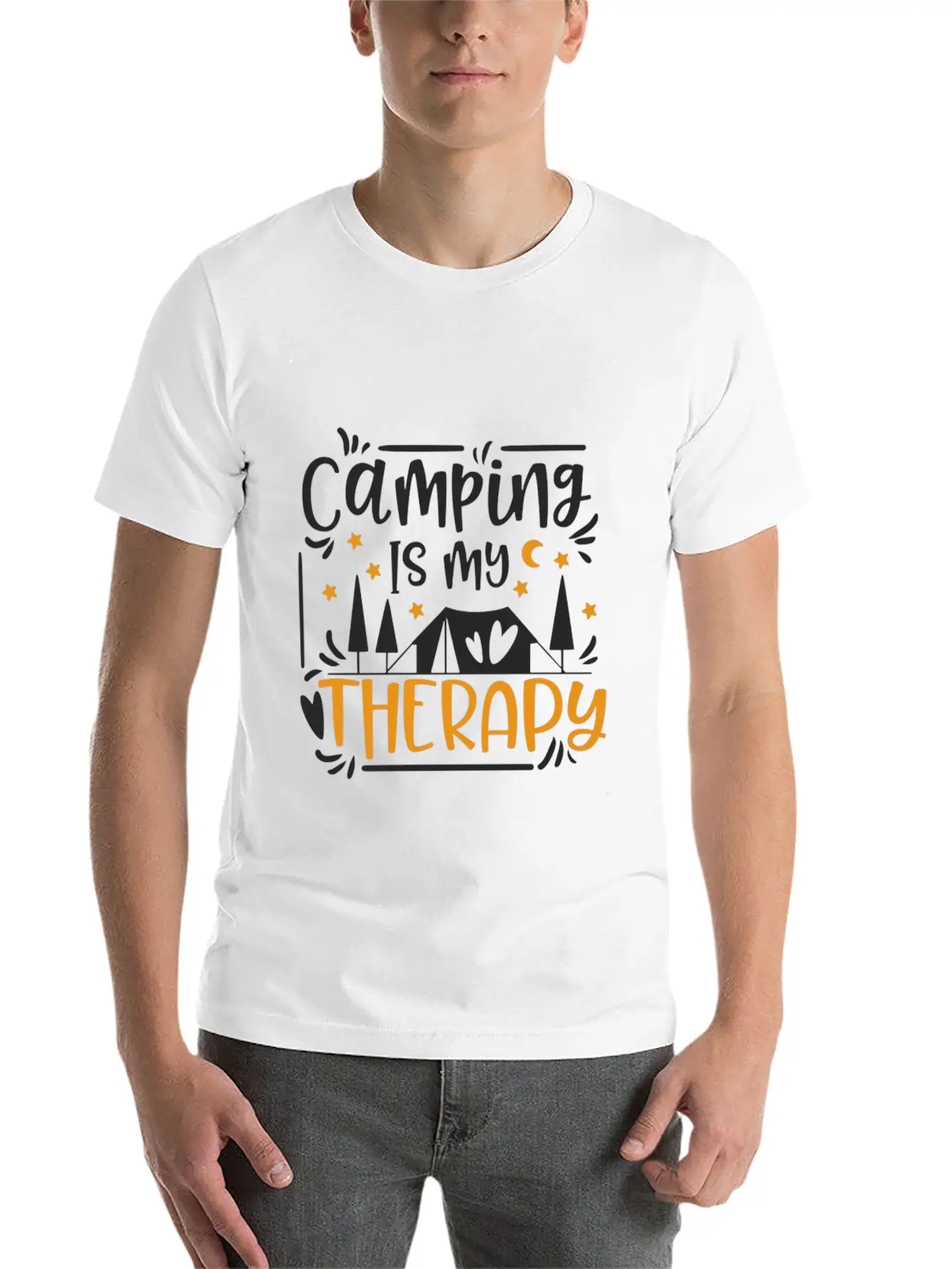 Camping Is My Therapy Stylish Everyday T-Shirt – Unisex Basic Cotton Tee
