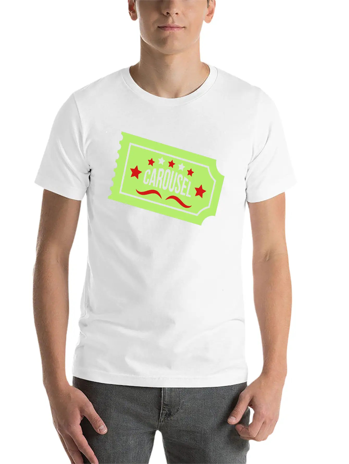 Carousel Ticket Stylish Everyday T-Shirt – Unisex Basic Cotton Tee