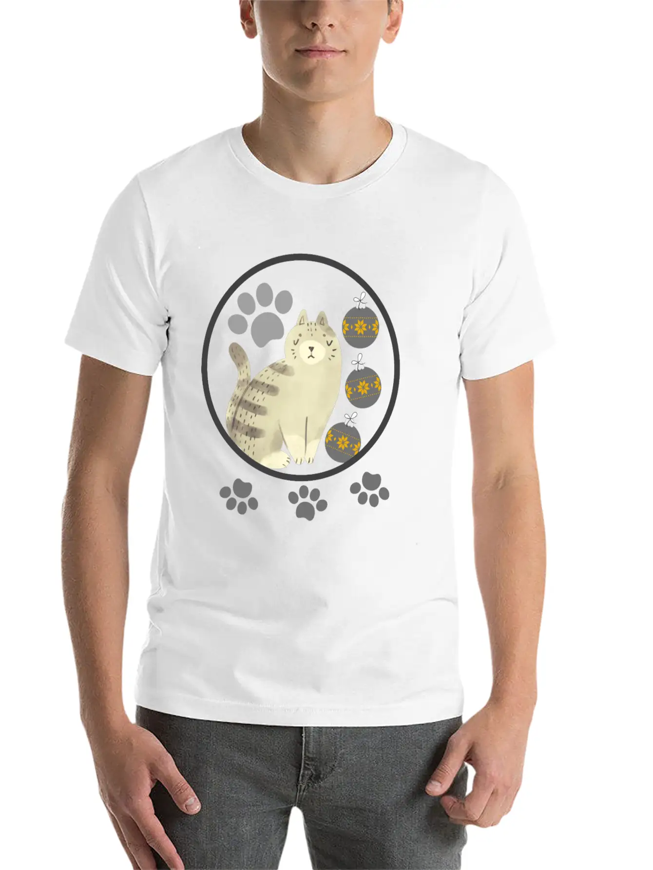 Cat With Paws Basic Graphic T-Shirt – Daily Comfort In Soft Cotton