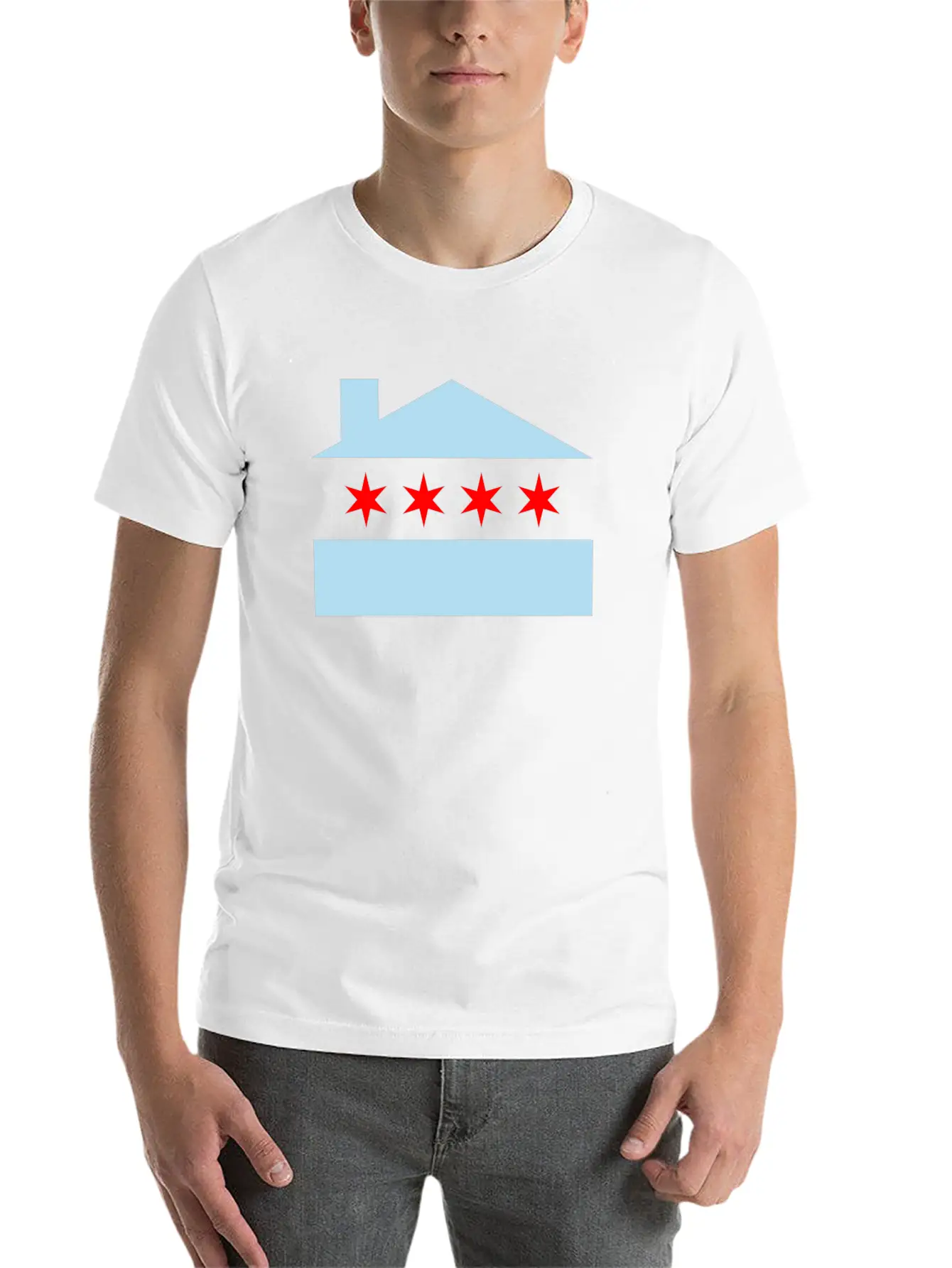 Chicago House Flag - EDM Casual Graphic T-Shirt – Simple And Comfortable Daily Wear