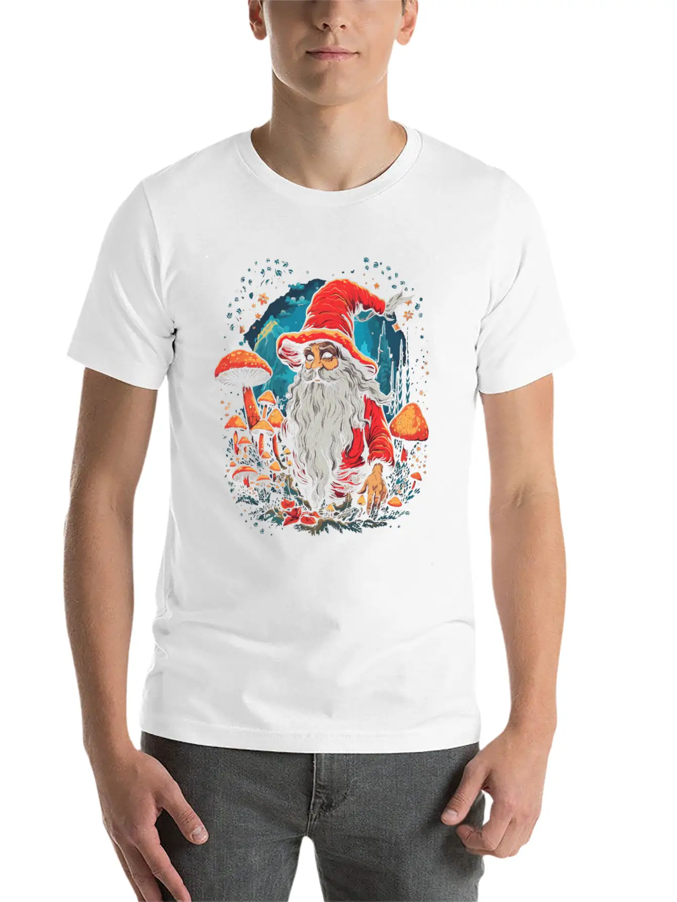 Christmas | Fantasy | Mushroom | Forest | Goa Stylish Everyday T-Shirt – Unisex Basic Cotton Tee