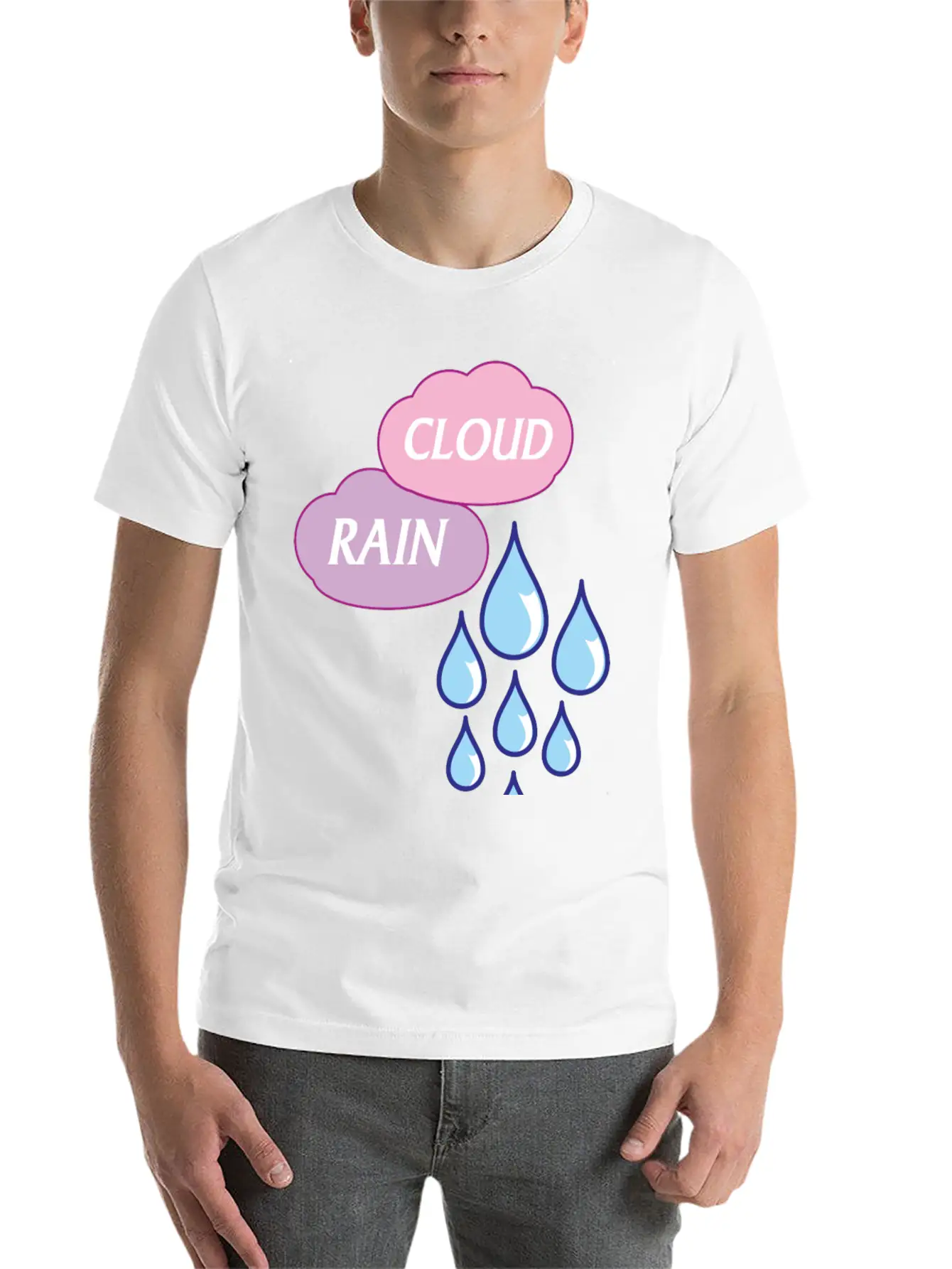Cloud And Rain Stylish Everyday T-Shirt – Unisex Basic Cotton Tee
