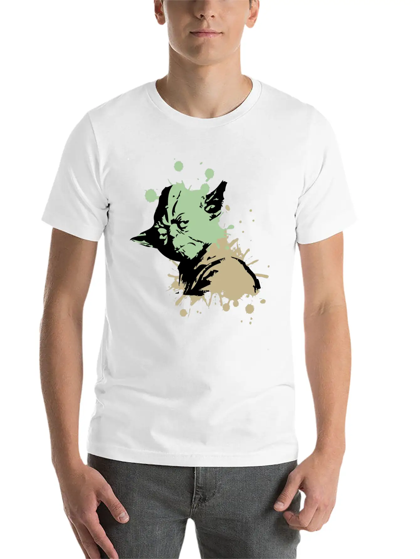 Cool Star Wars Yoda Art Stylish Everyday T-Shirt – Unisex Basic Cotton Tee