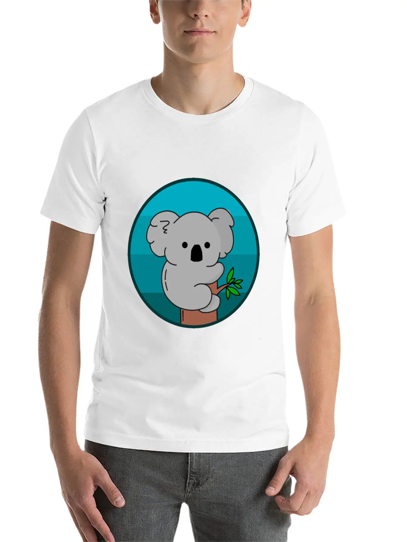 Cute Koala Casual Graphic T-Shirt – Simple And Comfortable Daily Wear