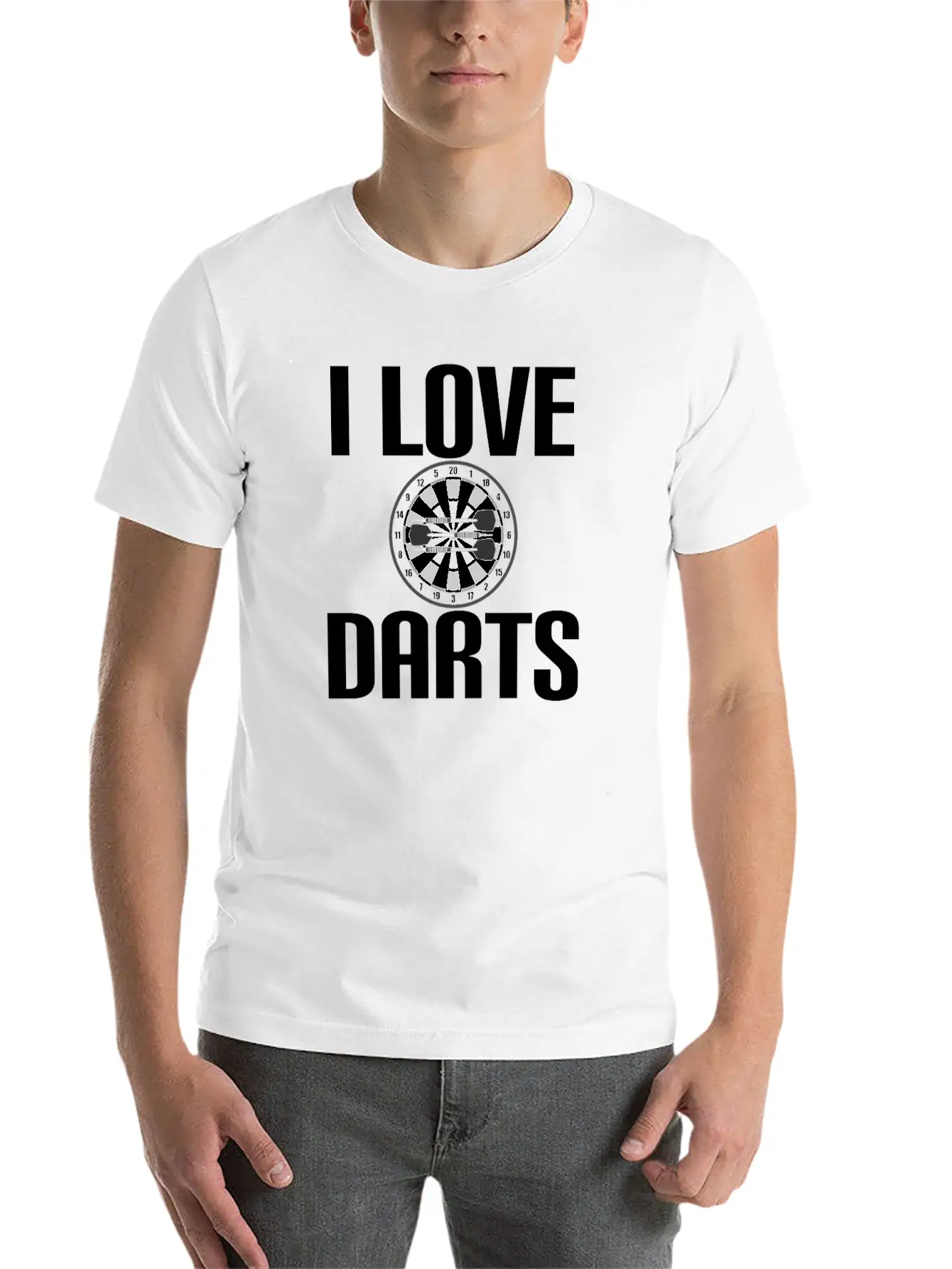 Darts - I Love Darts Stylish Everyday T-Shirt – Unisex Basic Cotton Tee