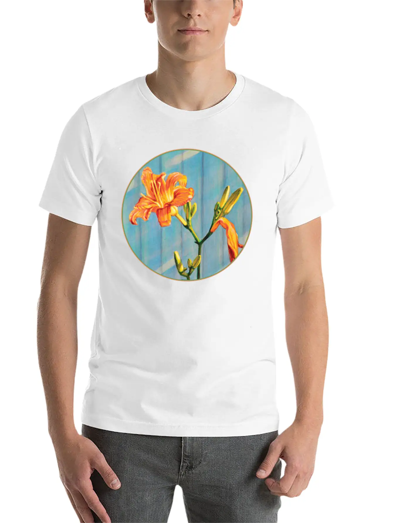 Day Lily Cycle Casual Graphic T-Shirt – Simple And Comfortable Daily Wear
