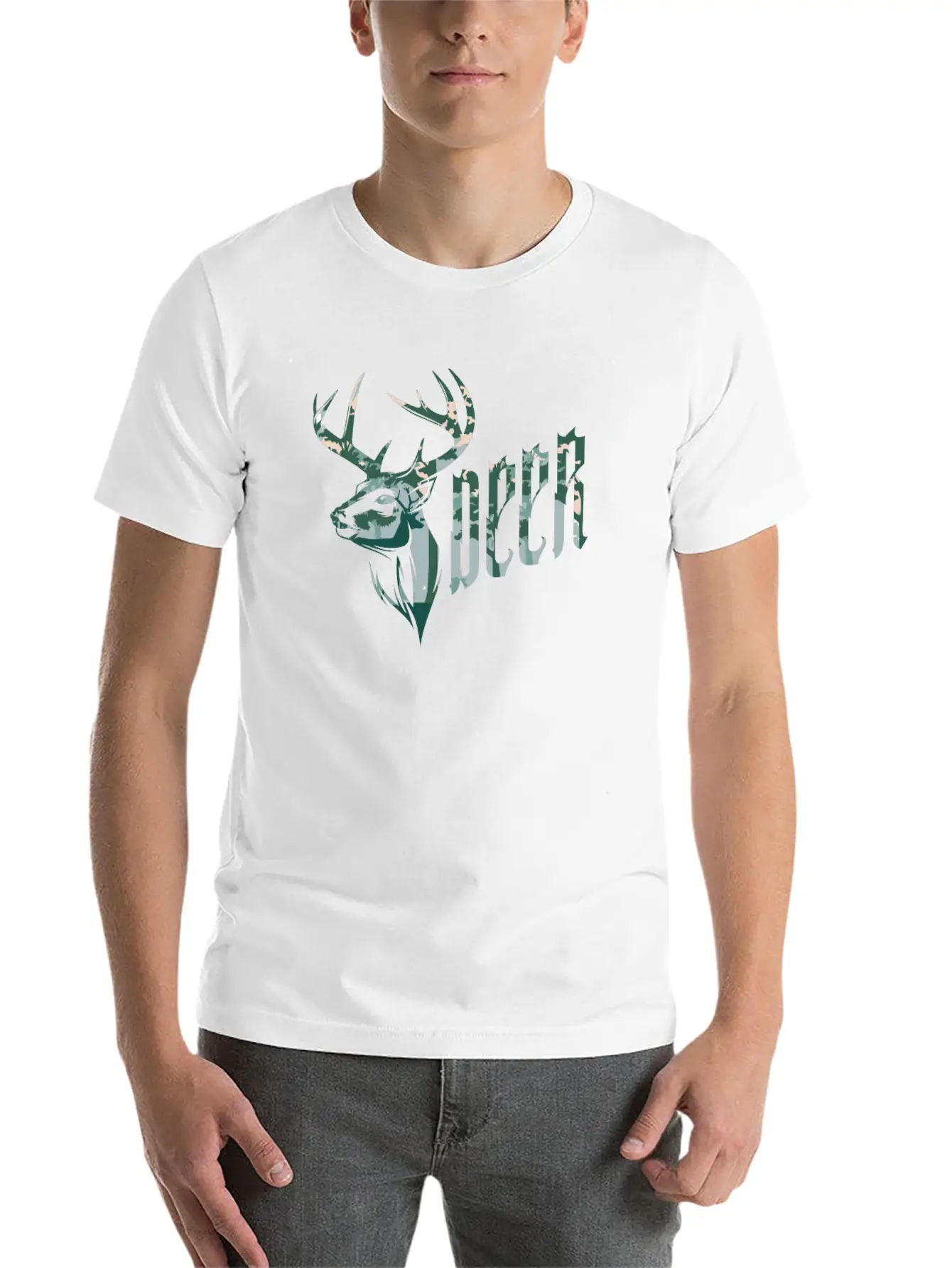 Deer Reindeer Basic Graphic T-Shirt – Daily Comfort In Soft Cotton