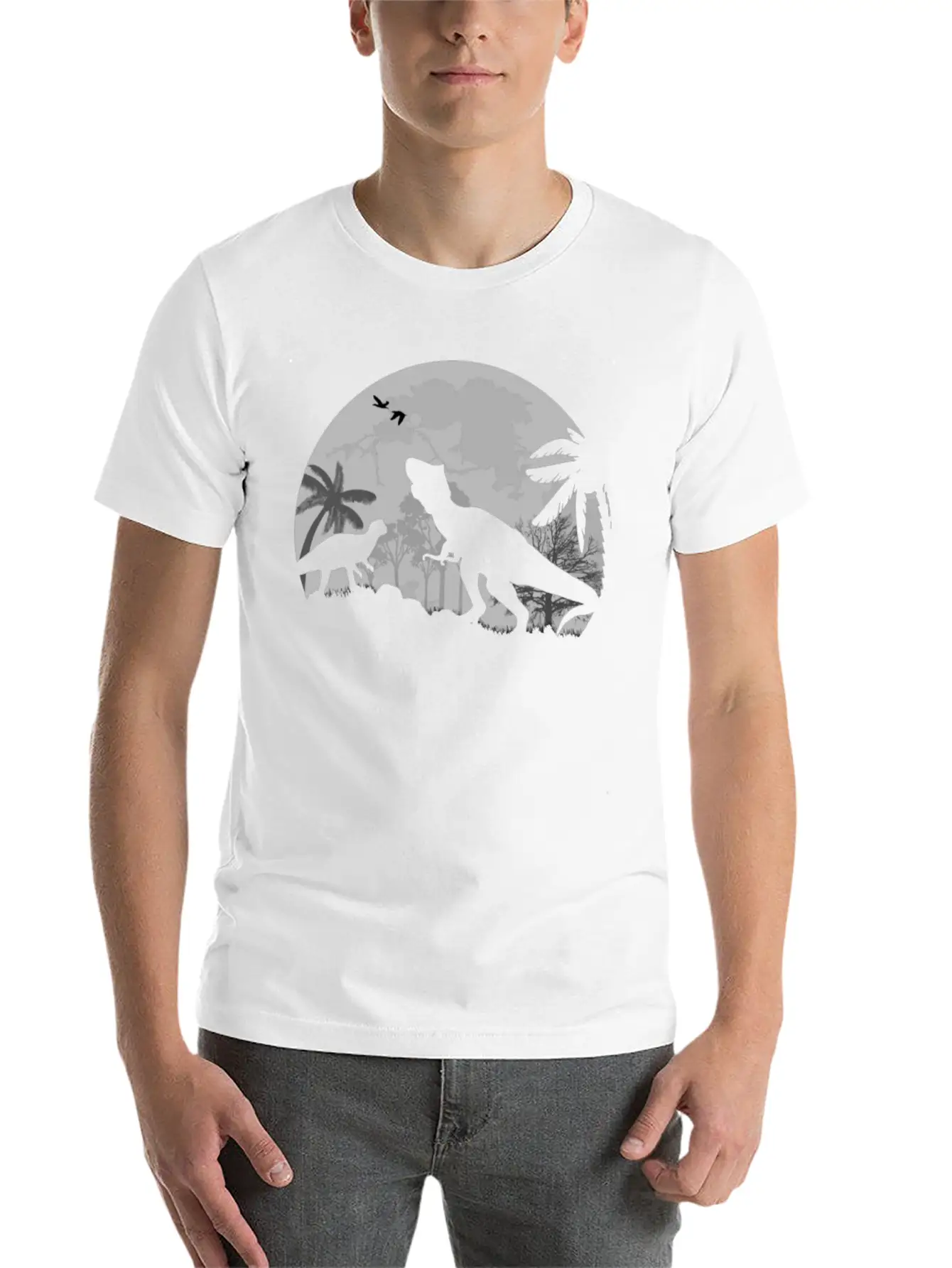 Dino Night Basic Graphic T-Shirt – Daily Comfort In Soft Cotton
