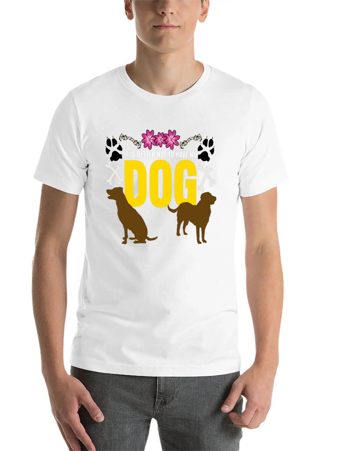 Dogs Dog Basic Graphic T-Shirt – Daily Comfort In Soft Cotton