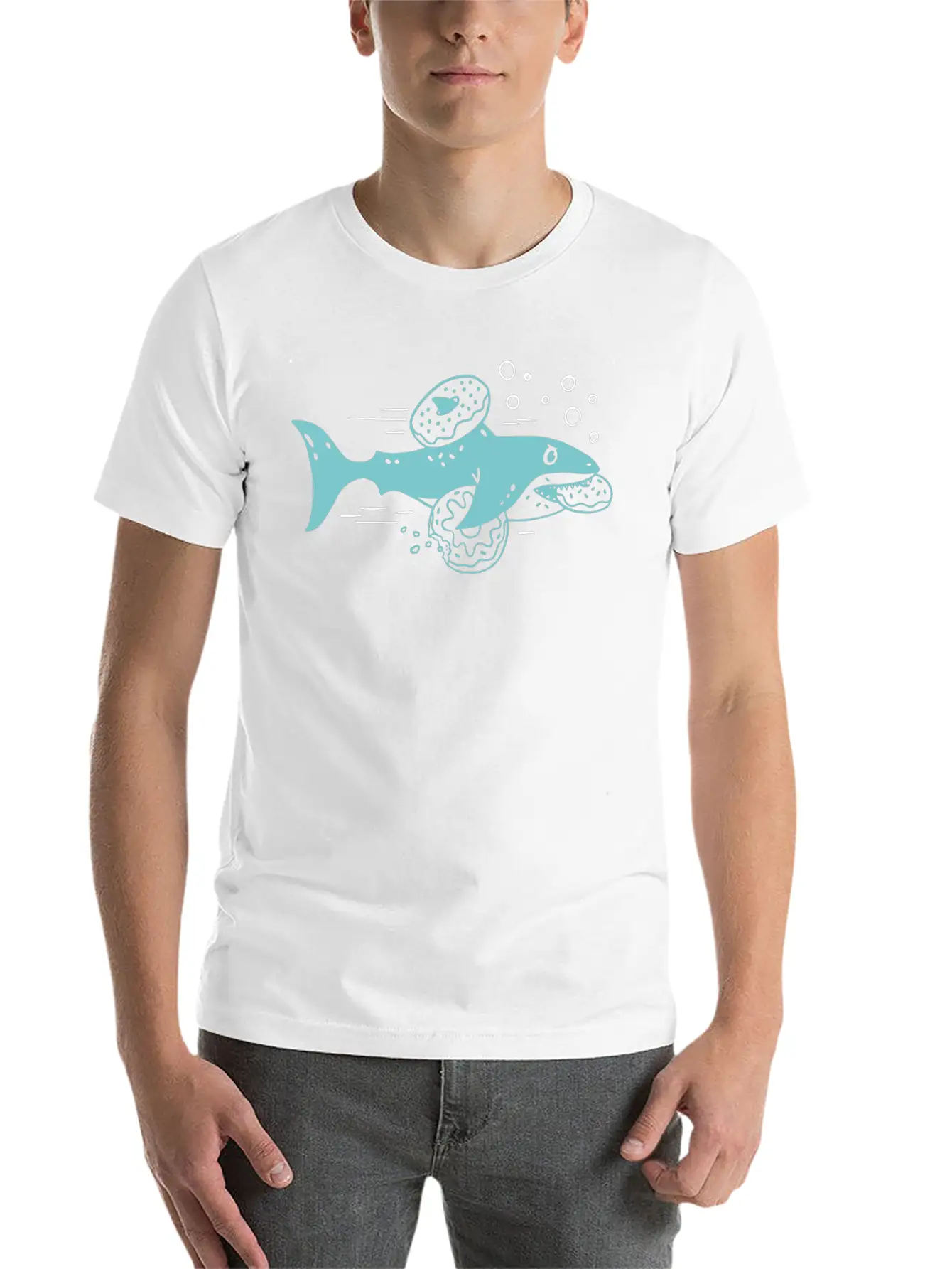 Donut And Shark Basic Graphic T-Shirt – Daily Comfort In Soft Cotton