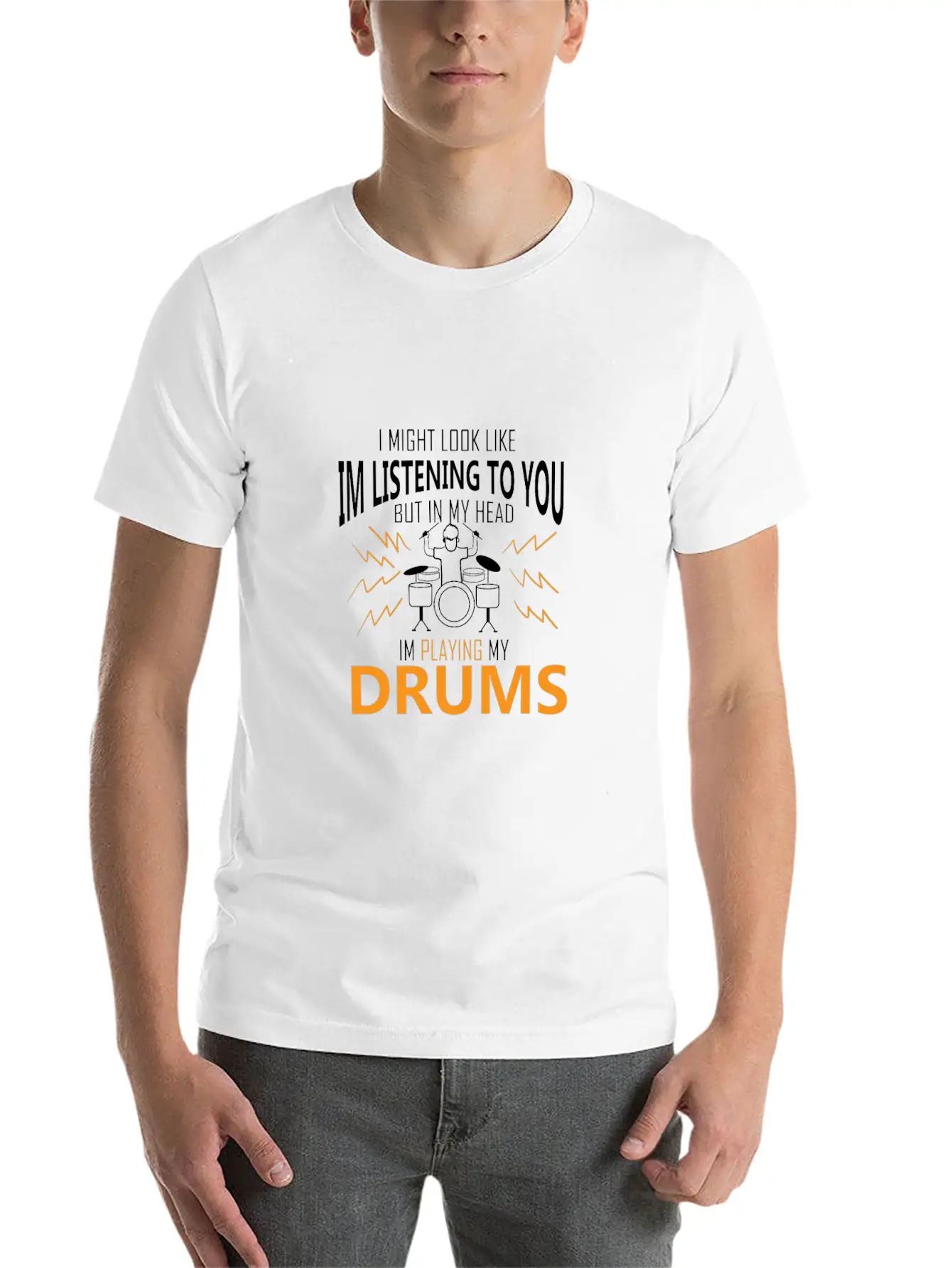 Drums Drummer Drums Instrument Simple Everyday Graphic Tee – Lightweight Summer Wear