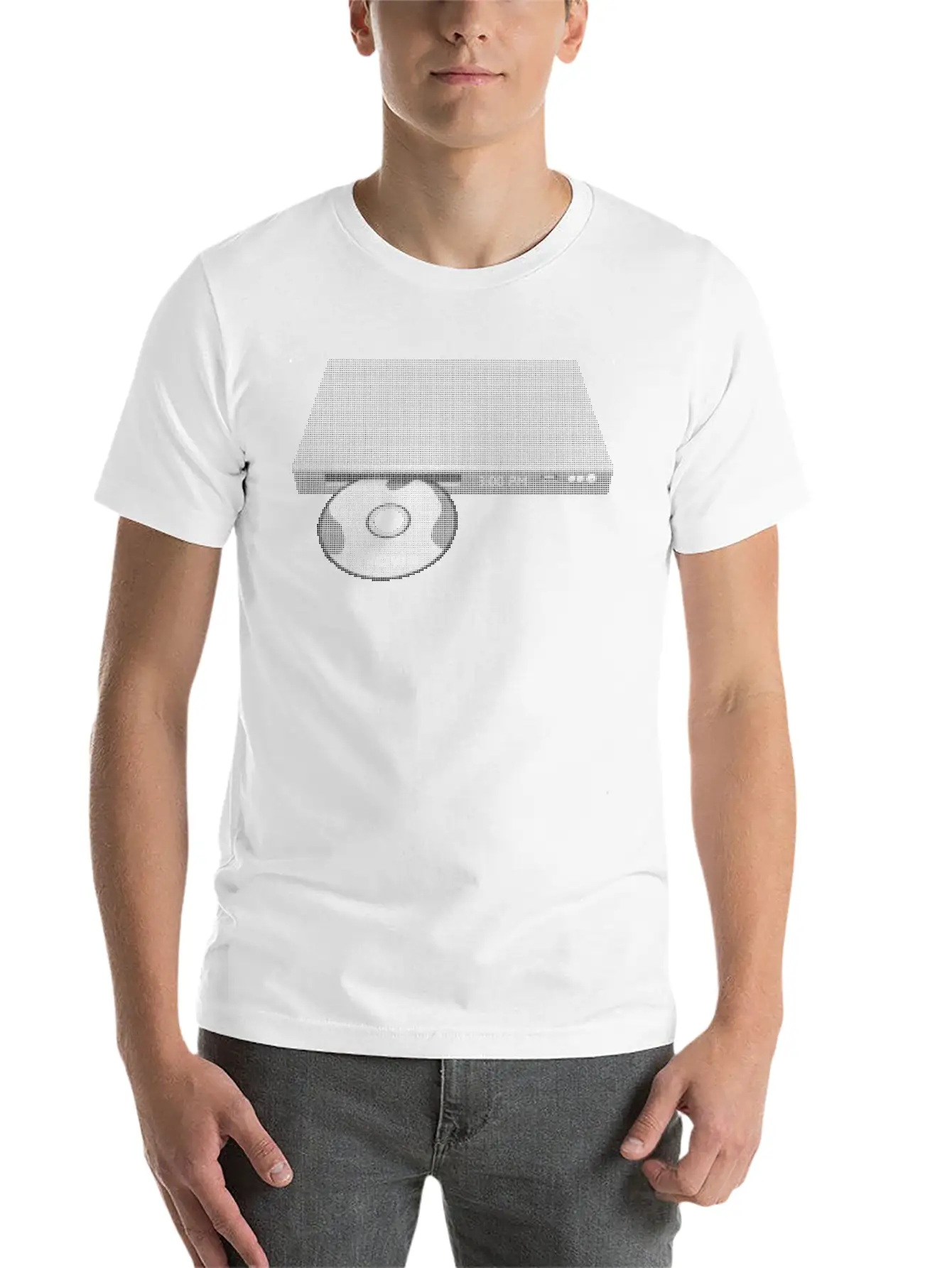 DVD/CD Media Player Black Dots Stylish Everyday T-Shirt – Unisex Basic Cotton Tee
