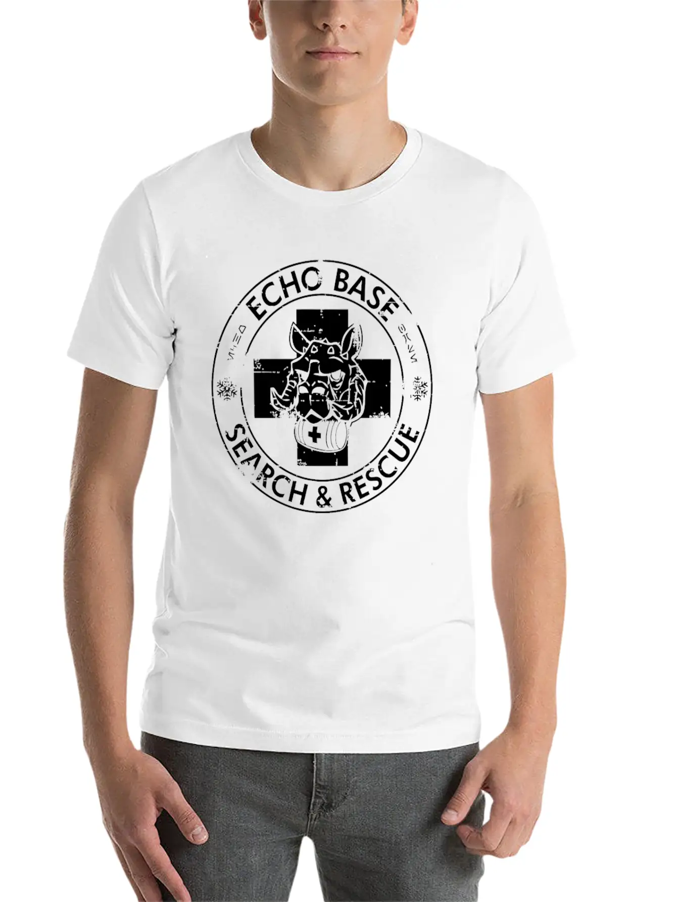 Echo Base Search And Rescue Lightweight Cotton T-Shirt – Daily Comfort Graphic Shirt