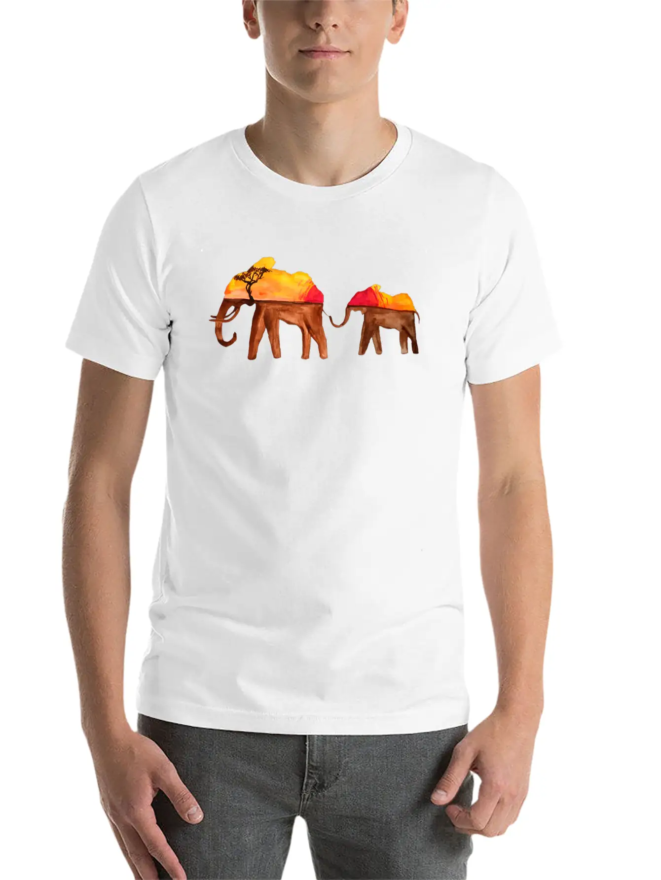 Elephant Stylish Everyday T-Shirt – Unisex Basic Cotton Tee