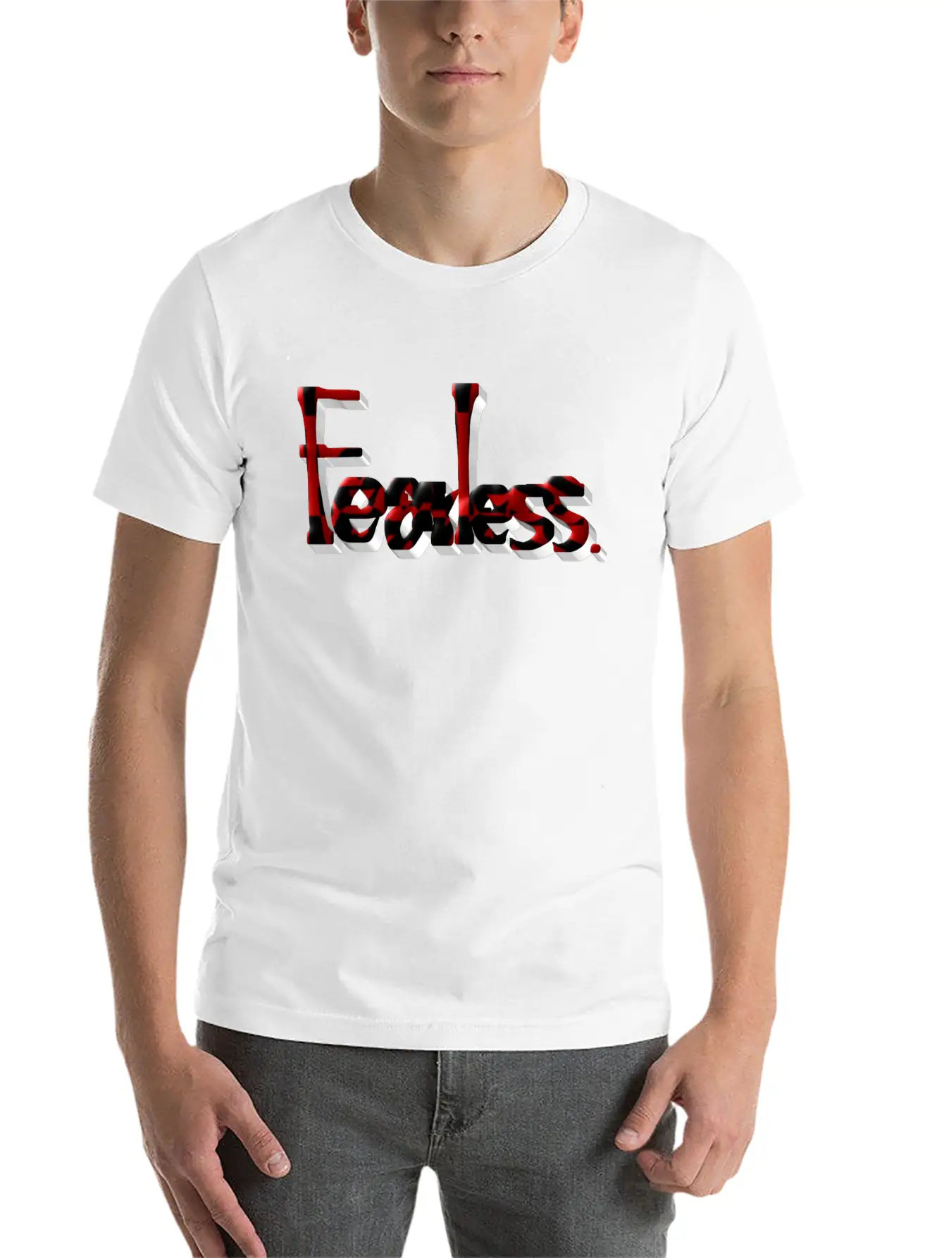 Fearless Lettering Stylish Everyday T-Shirt – Unisex Basic Cotton Tee